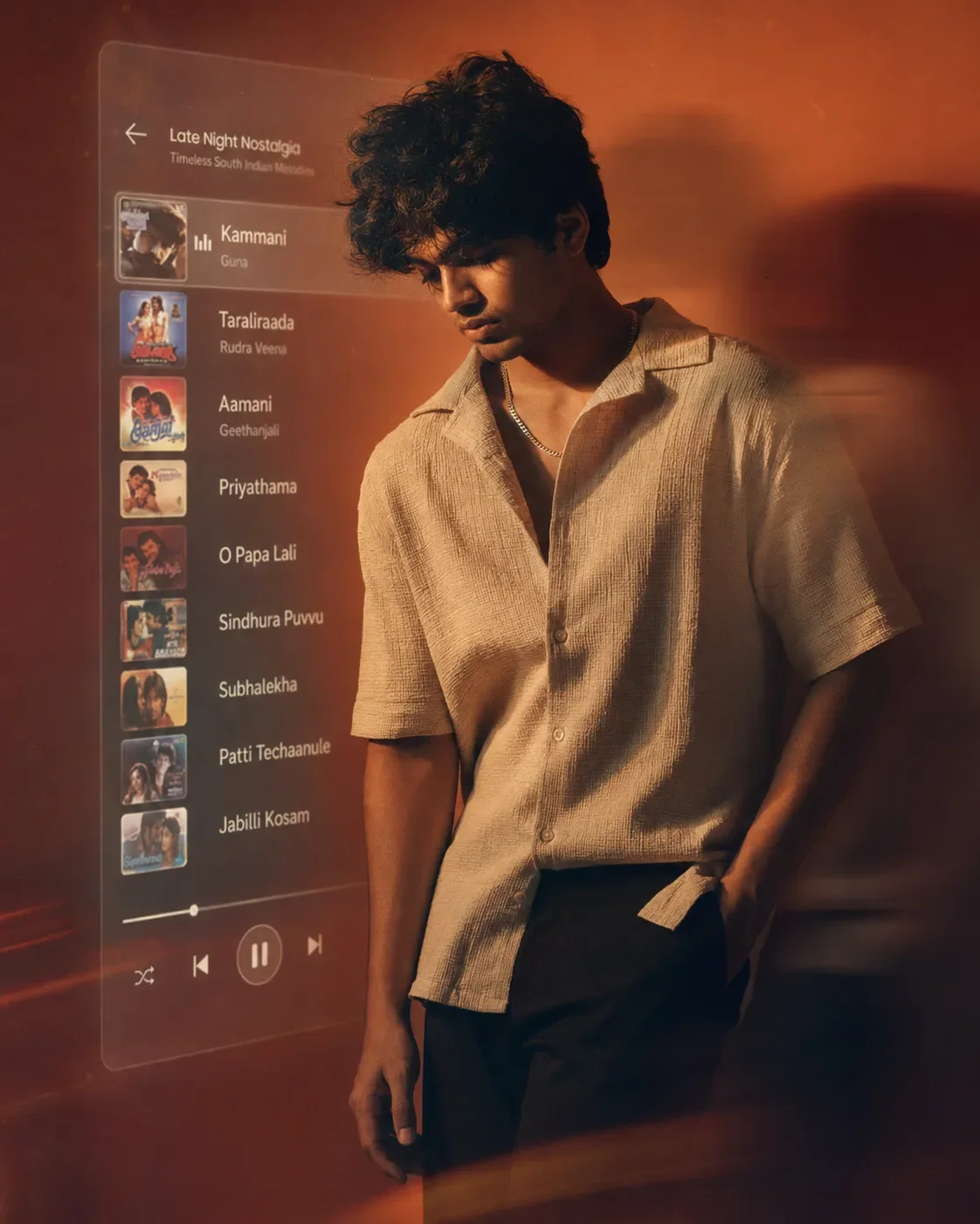 Cinematic Music Memories Portrait Luxury Editorial Playlist Photography AI Photo Prompt preview example result