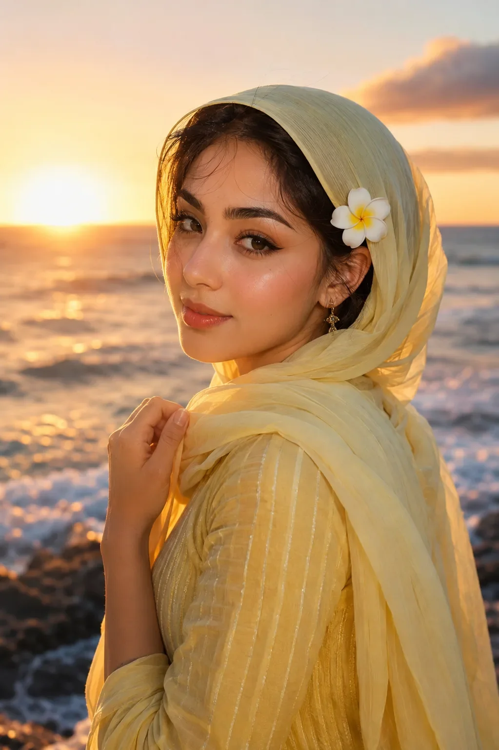 Cinematic Portrait Of A Young Girl AI Photo Prompt preview example result