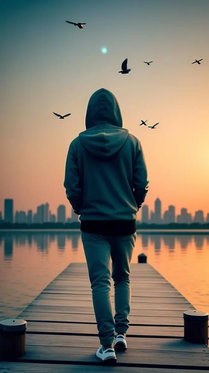 Cinematic Solitude At Sunset AI Photo Prompt preview example result