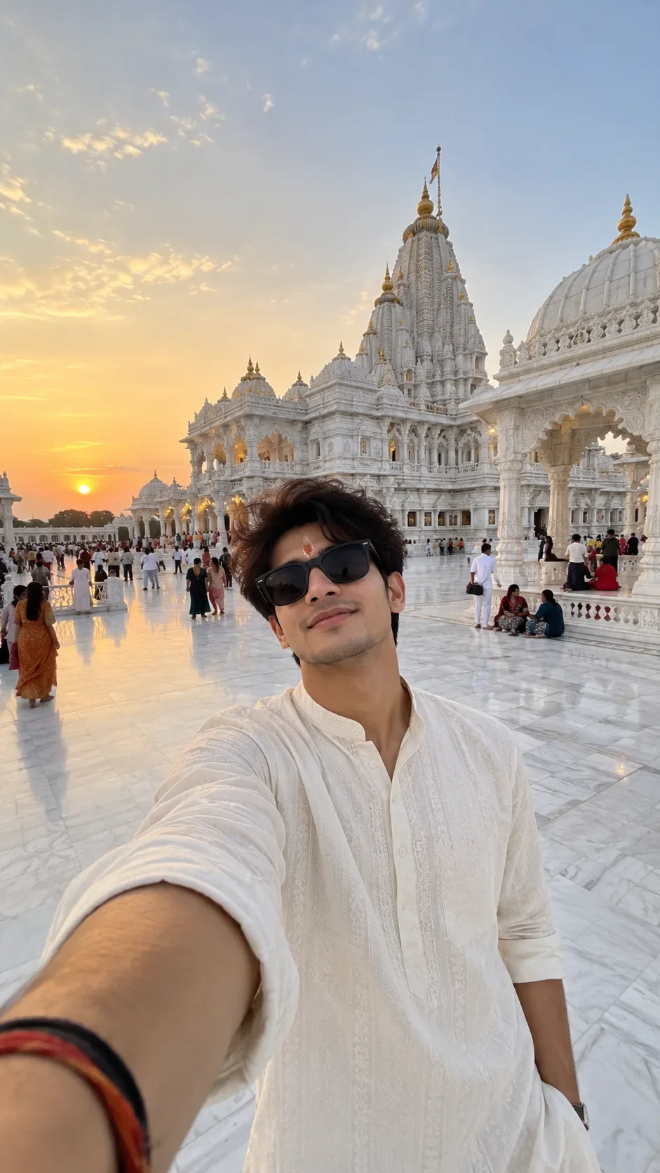 Cinematic Temple Selfie — AI Image Prompt preview example result