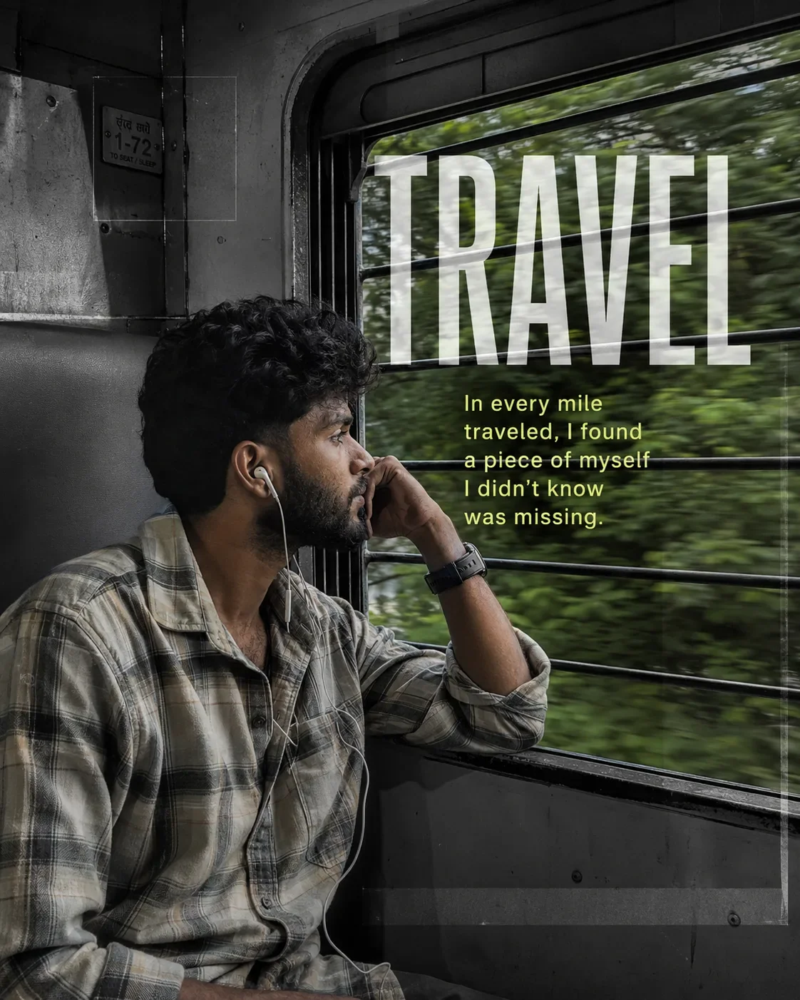Create A Deeply Introspective, Ultra-realistic Cinematic Travel Editorial Portrait Of A Young South Indian Man AI Photo Prompt preview example result