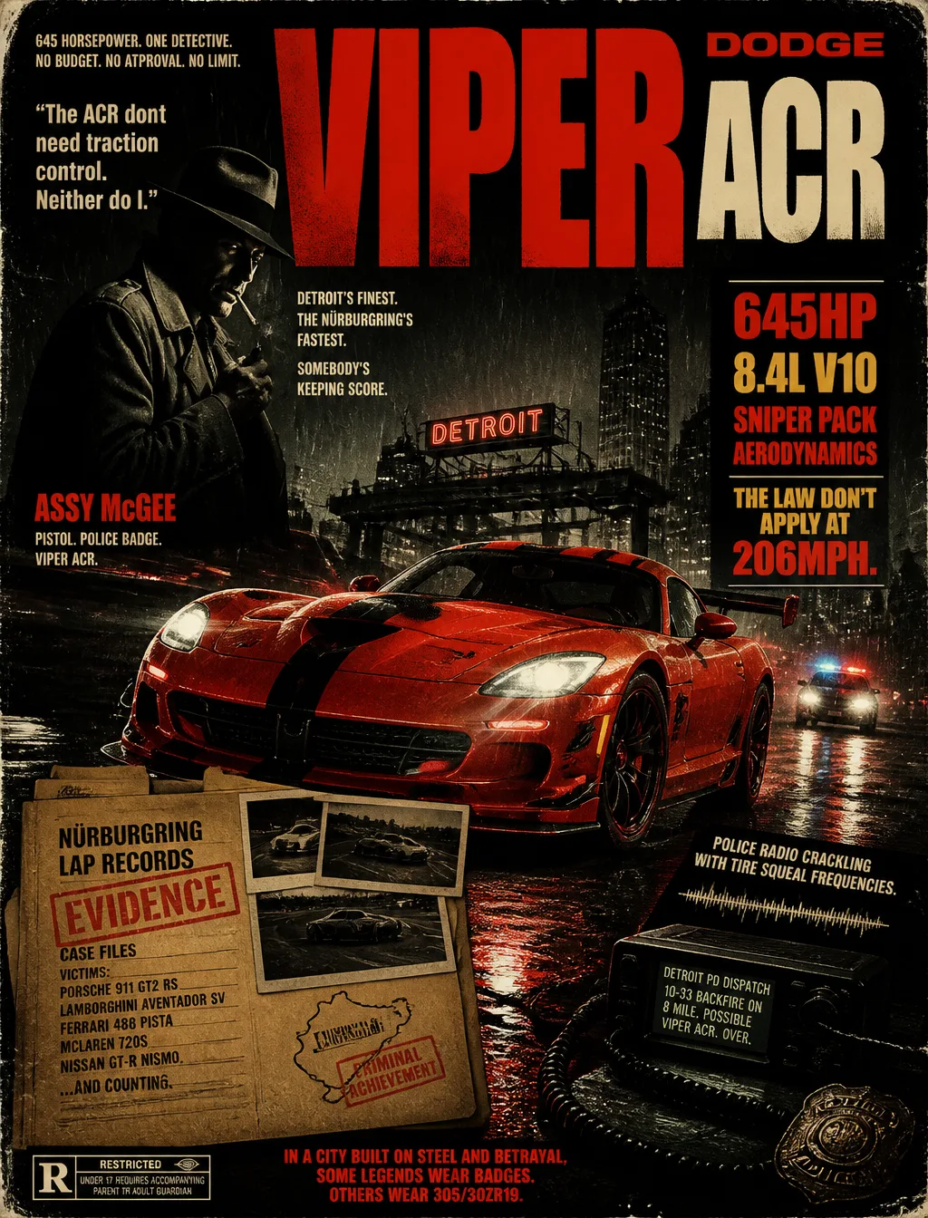 Create A Film-Noir Premium Automotive Poster AI Photo Prompt generated preview
