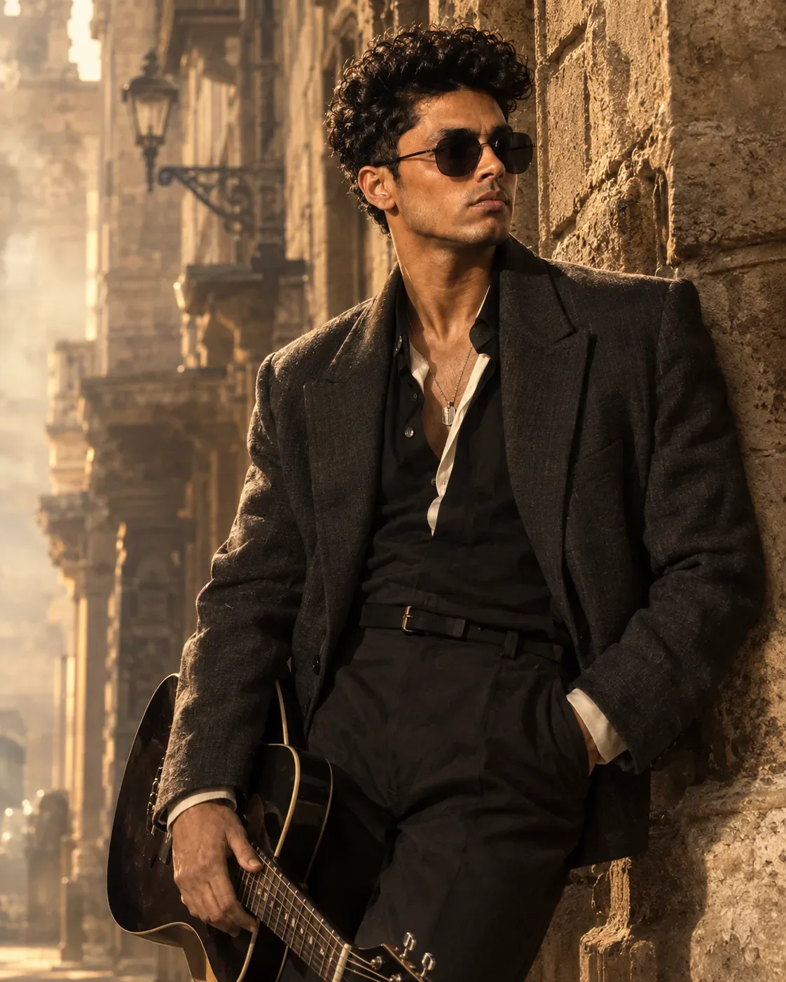 Create A Hyper-realistic Cinematic Portrait Of An Intense, Stylish Man AI Photo Prompt preview example result