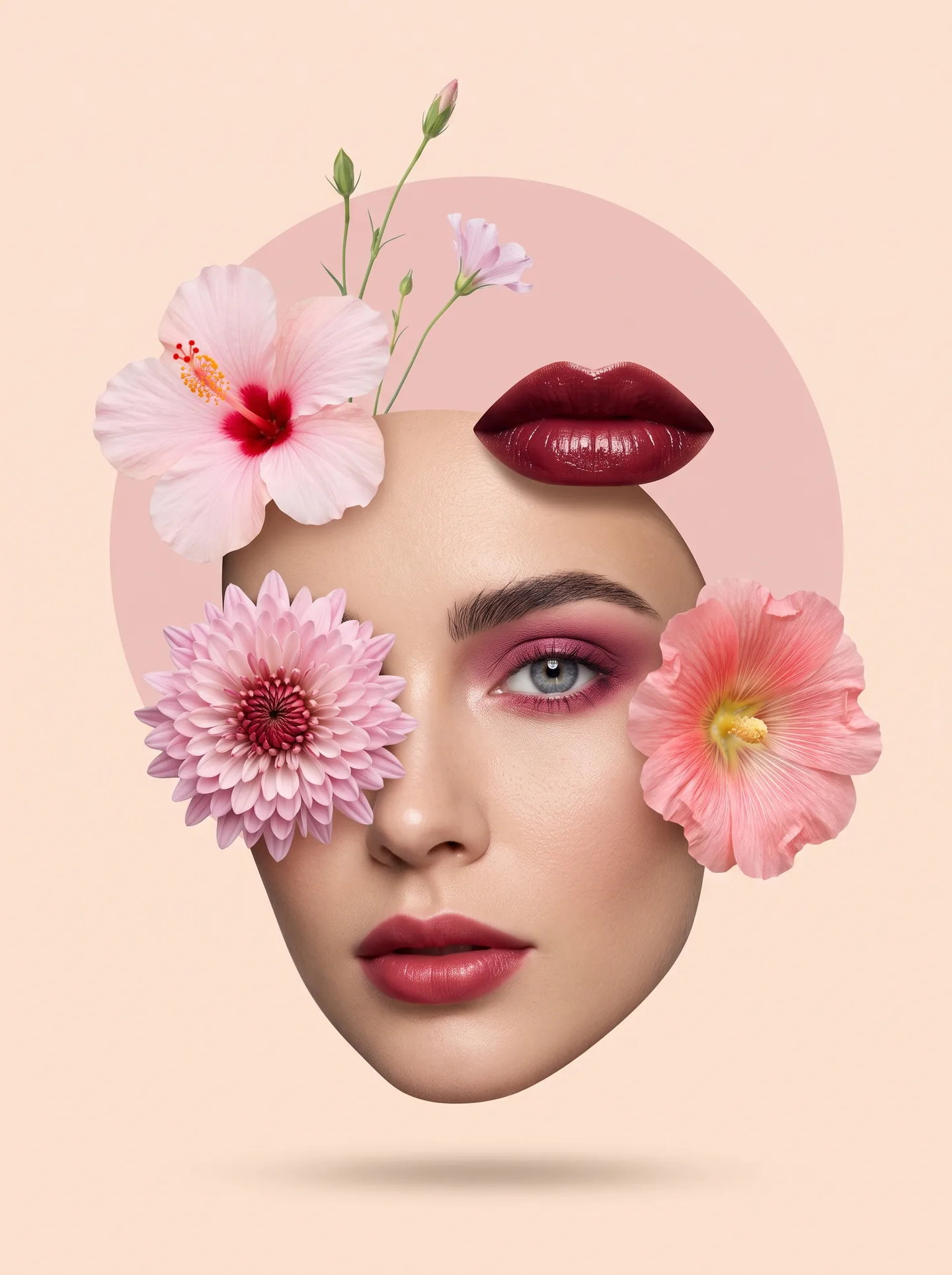 Create A Sophisticated Surreal Beauty-Editorial Collage AI Photo Prompt generated preview