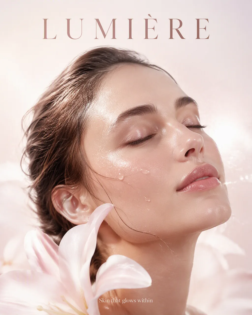 Create An Skincare Campaign Portrait Poster AI Photo Prompt generated preview