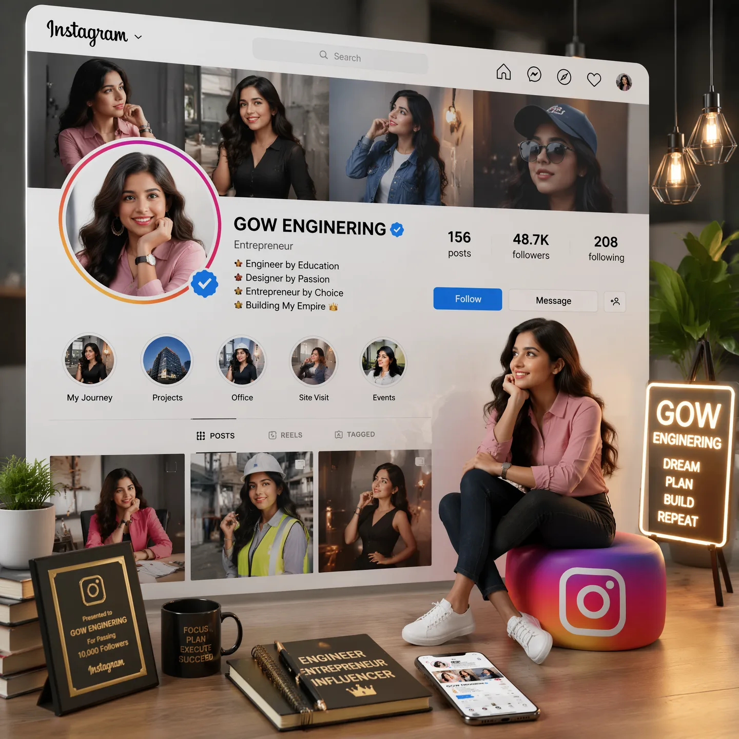 Create An Ultra-Detailed 3D Social Media AI Photo Prompt generated preview