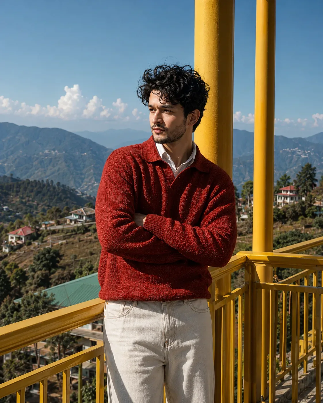 Crimson Highlands Premium Alpine Resort Fashion Portrait AI Photo Prompt preview example result