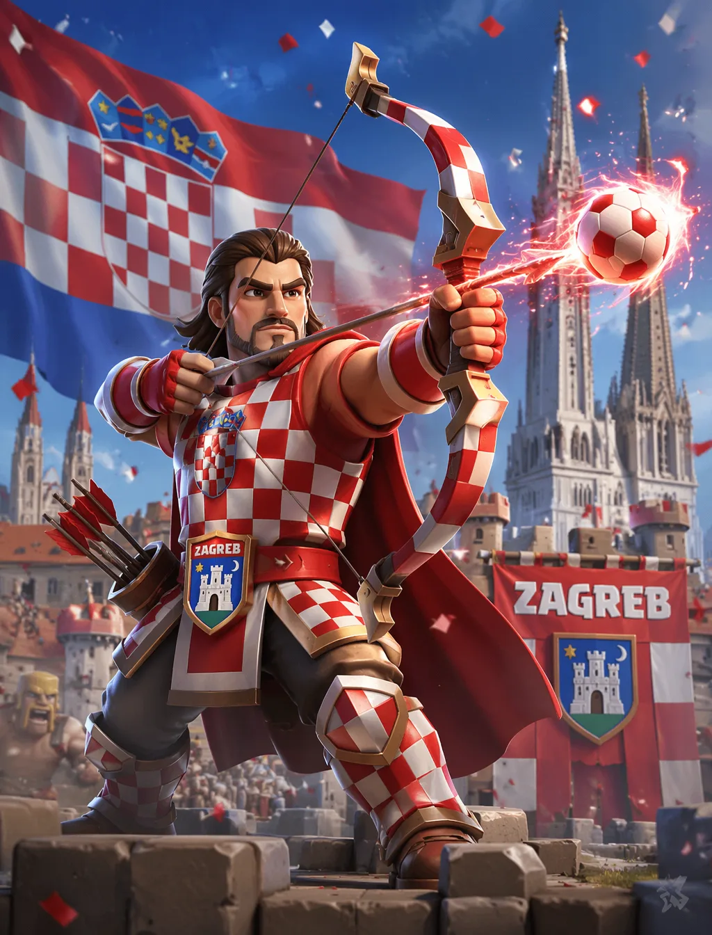 Croatia Clash Archer Clash AI Photo Prompt generated preview