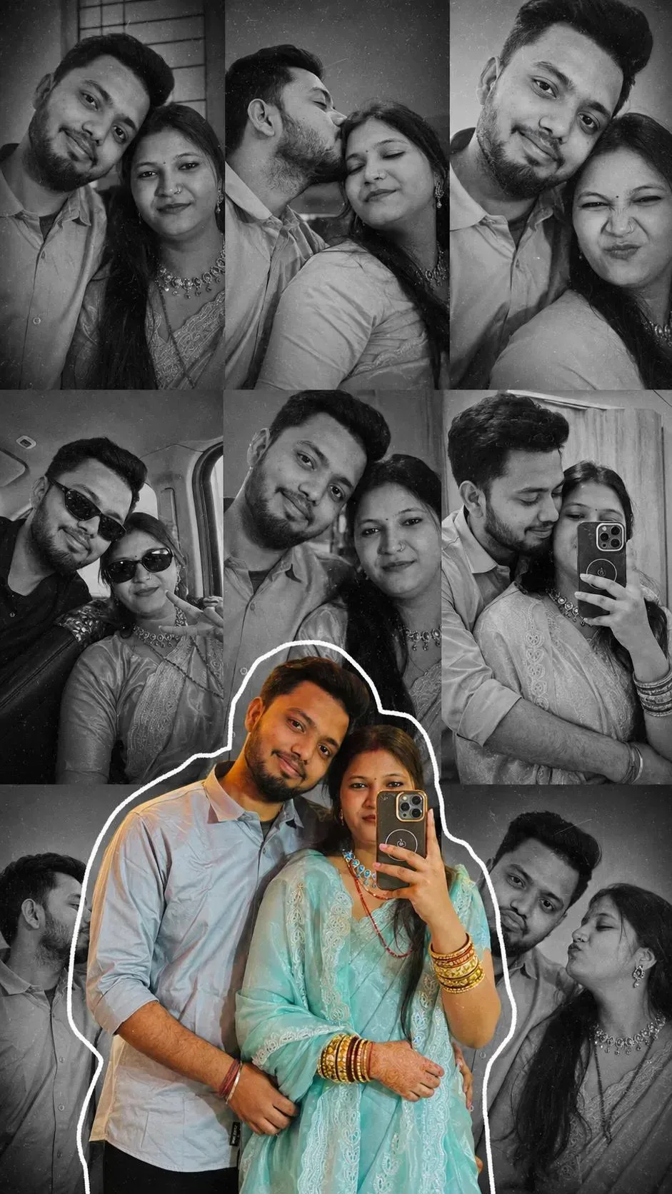 Cute Couple Collage AI Photo Prompt preview example result