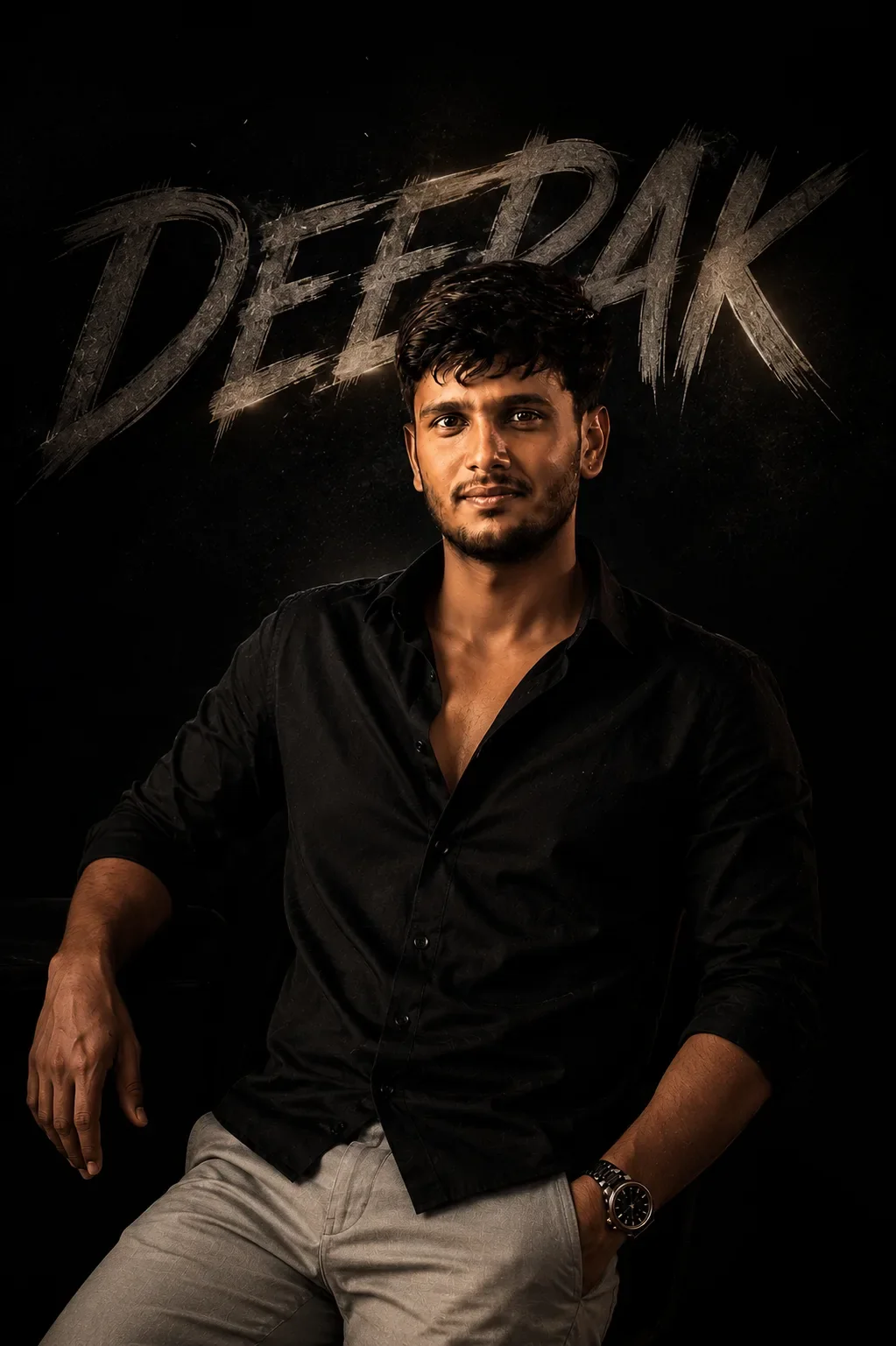 Dark Cinematic Portrait Black Luxury Poster Edit Mafia Style AI Portrait 8K Ultra Realistic AI Photo Prompt preview example result