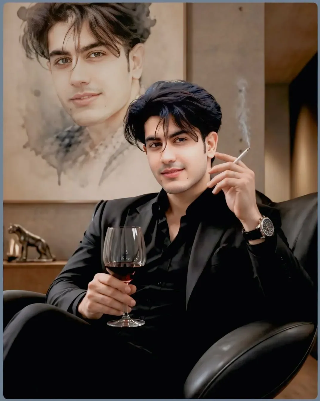 Dark Luxury Aesthetic AI Photo Prompt preview example result
