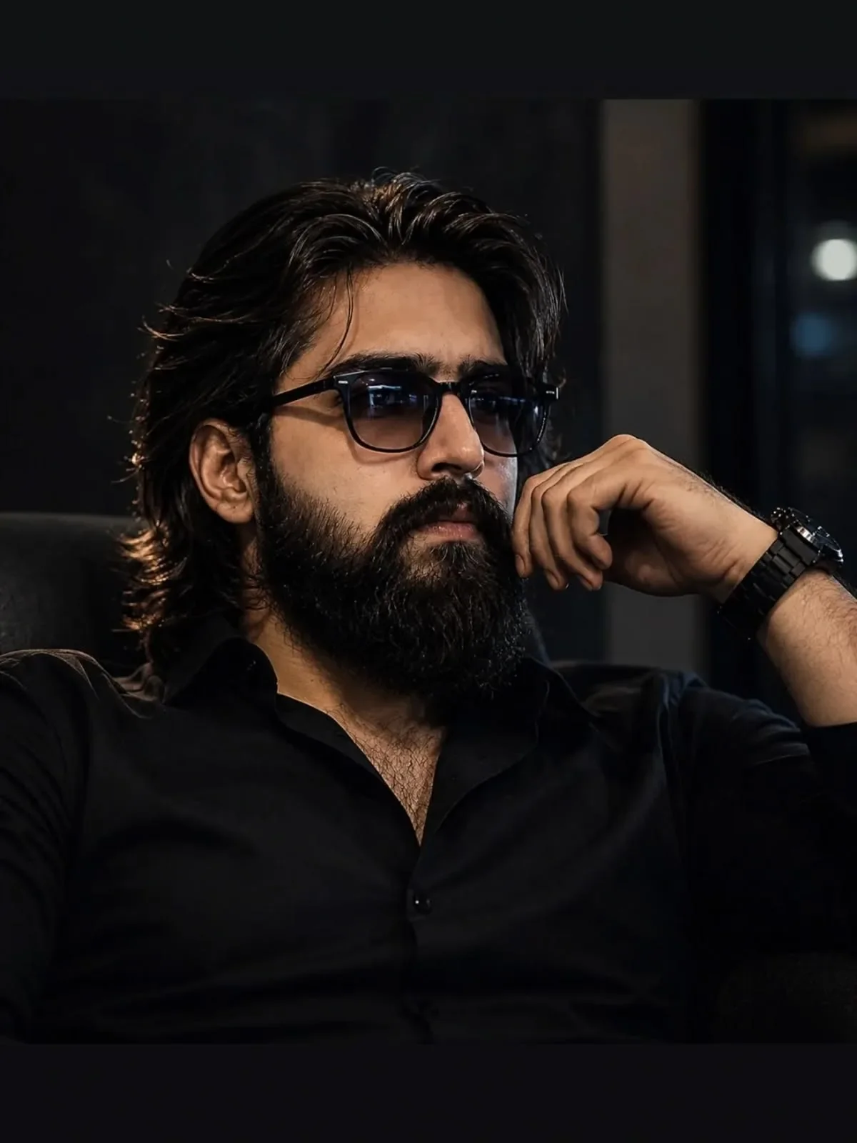Dark Luxury Alpha Portrait AI Photo Prompt preview example result