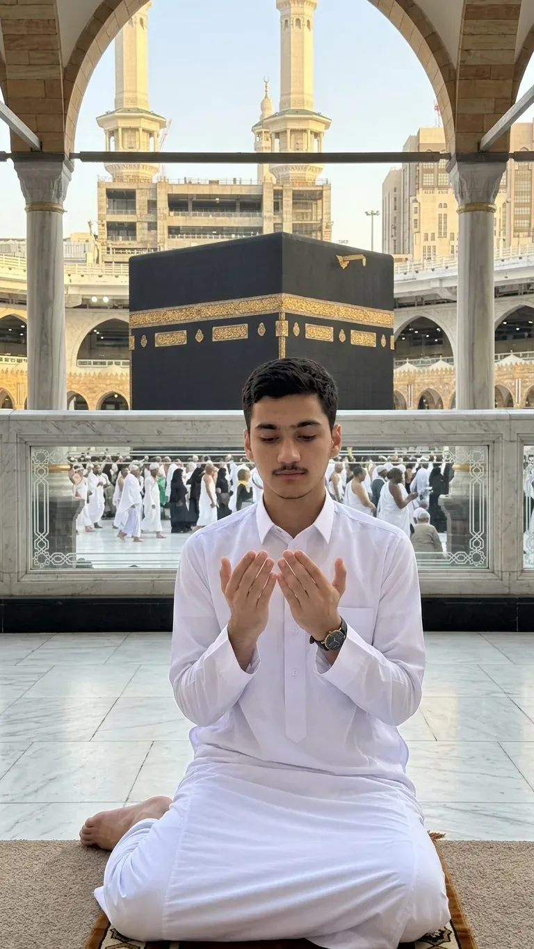 Devotion At The Kabba AI Photo Prompt preview example result
