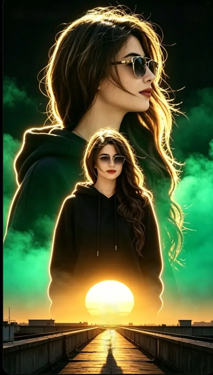 Double Layer Portrait AI Photo Prompt preview example result
