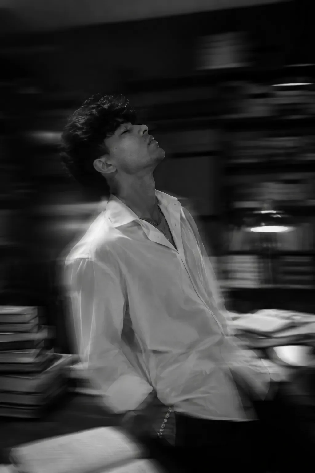 Dreamy Cozy Study Reading Nostalgic Monochrome AI Photo Prompt preview example result