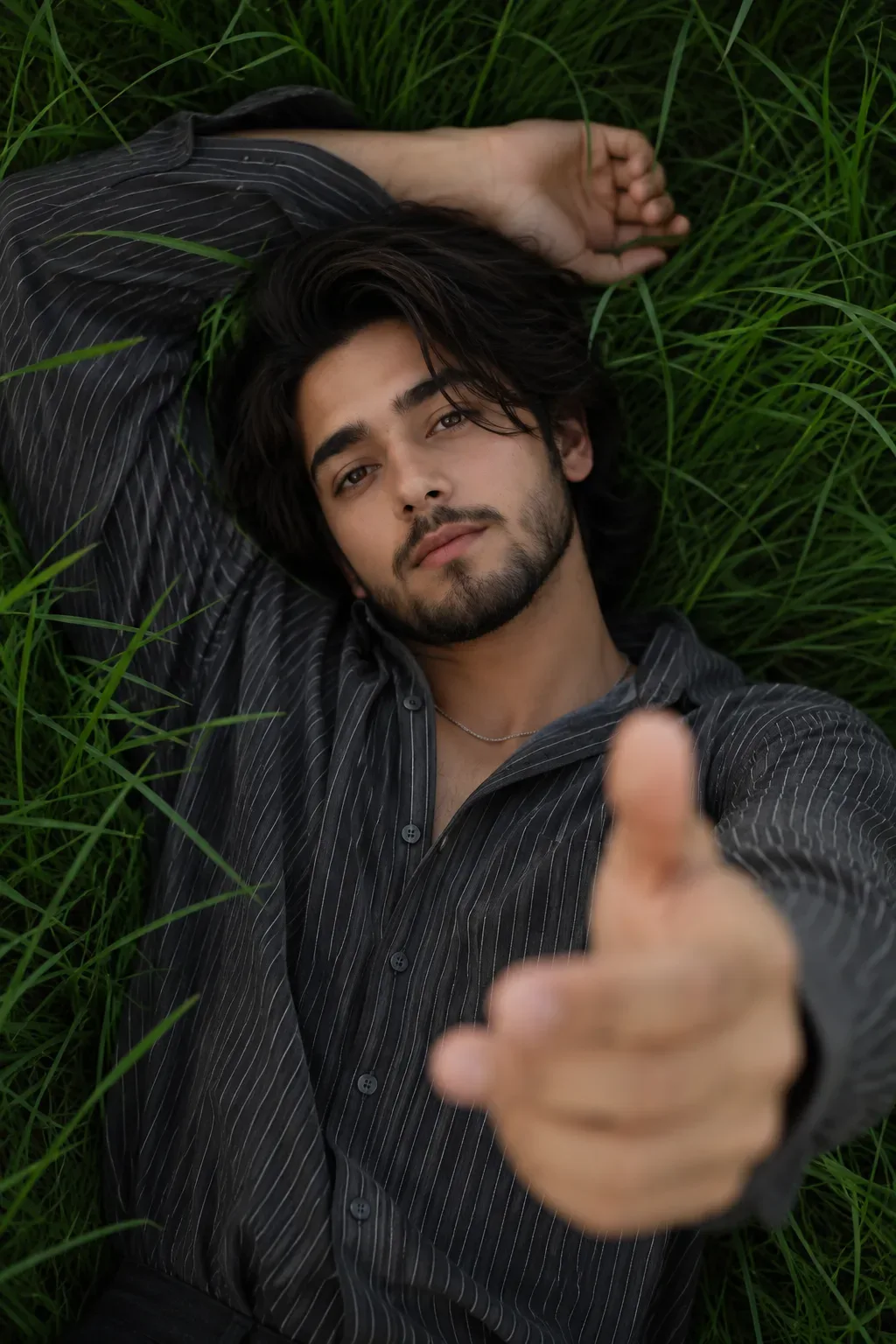 Dreamy Portrait In Lush Grass AI Photo Prompt preview example result