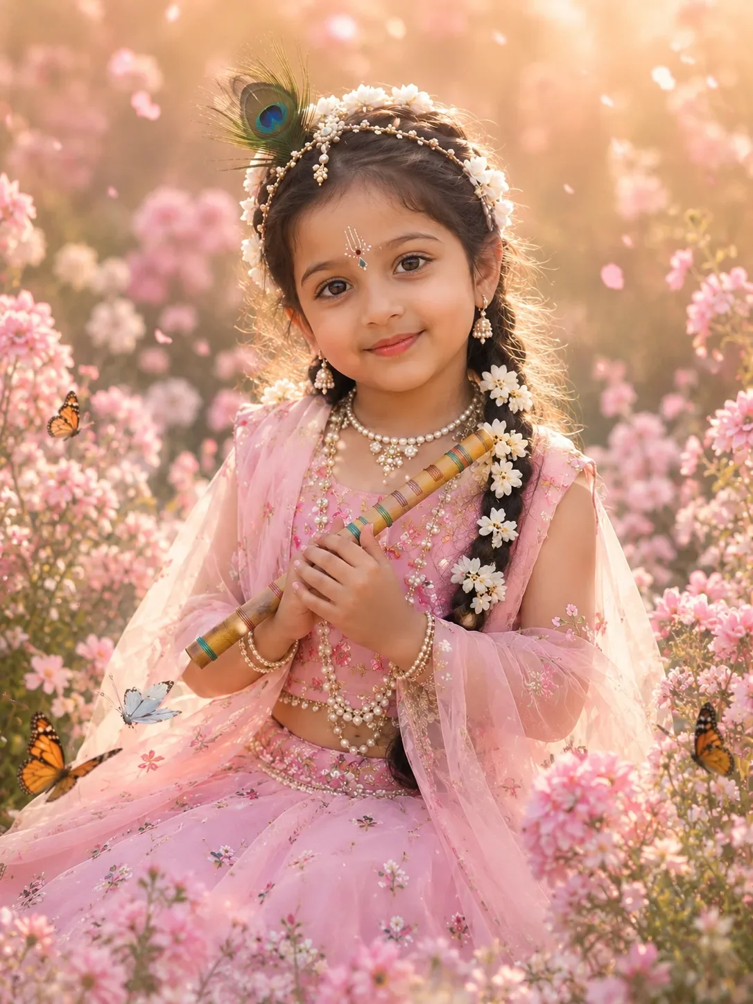 dreamy portrait of child in meadow RADHA preview example result
