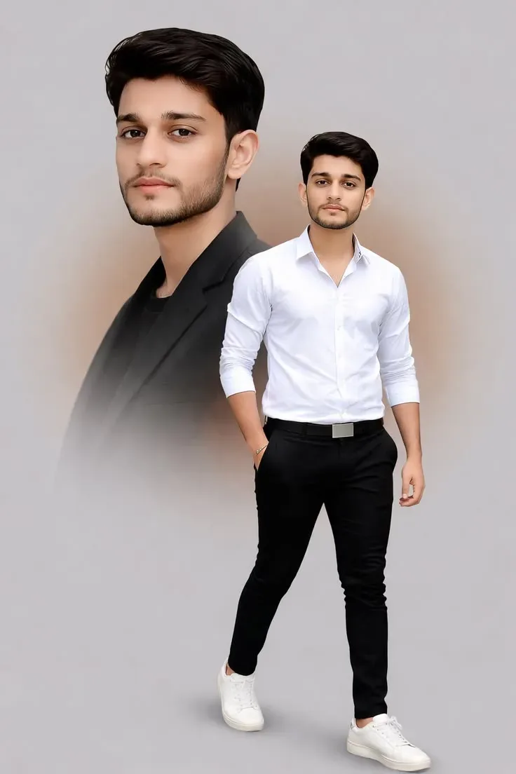 Dual Face Blend Editing Trend AI Photo Prompt preview example result