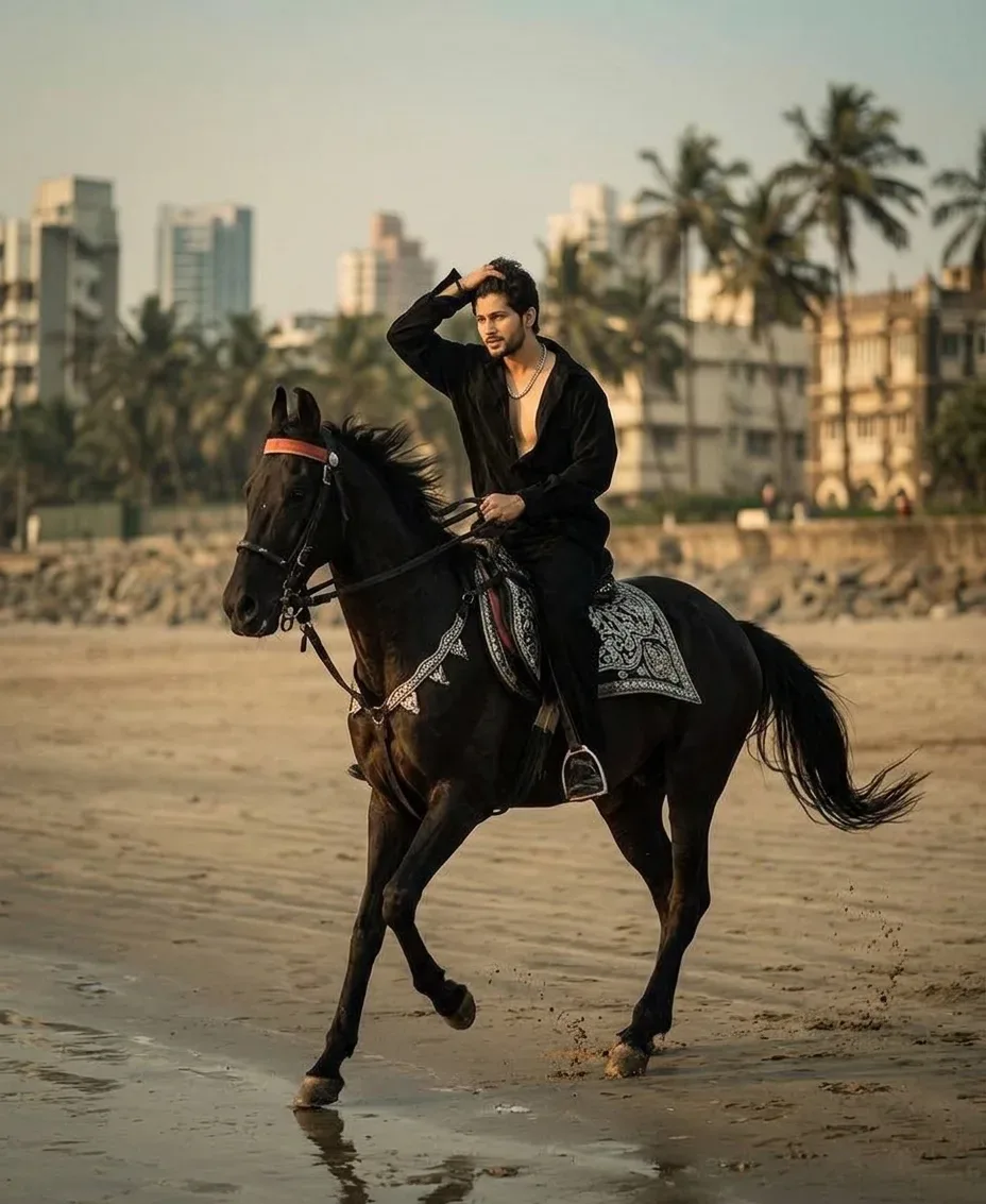 Dynamic Beachhourse Ride AI Photo Prompt preview example result