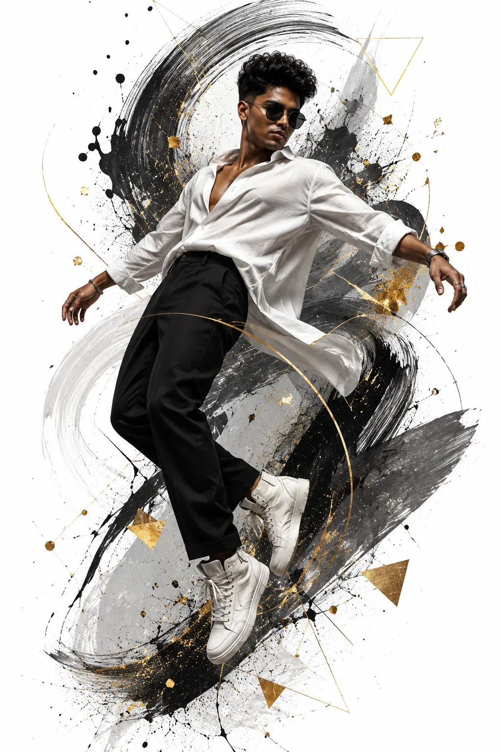 Editorial Fashion Poster AI Photo Prompt preview example result