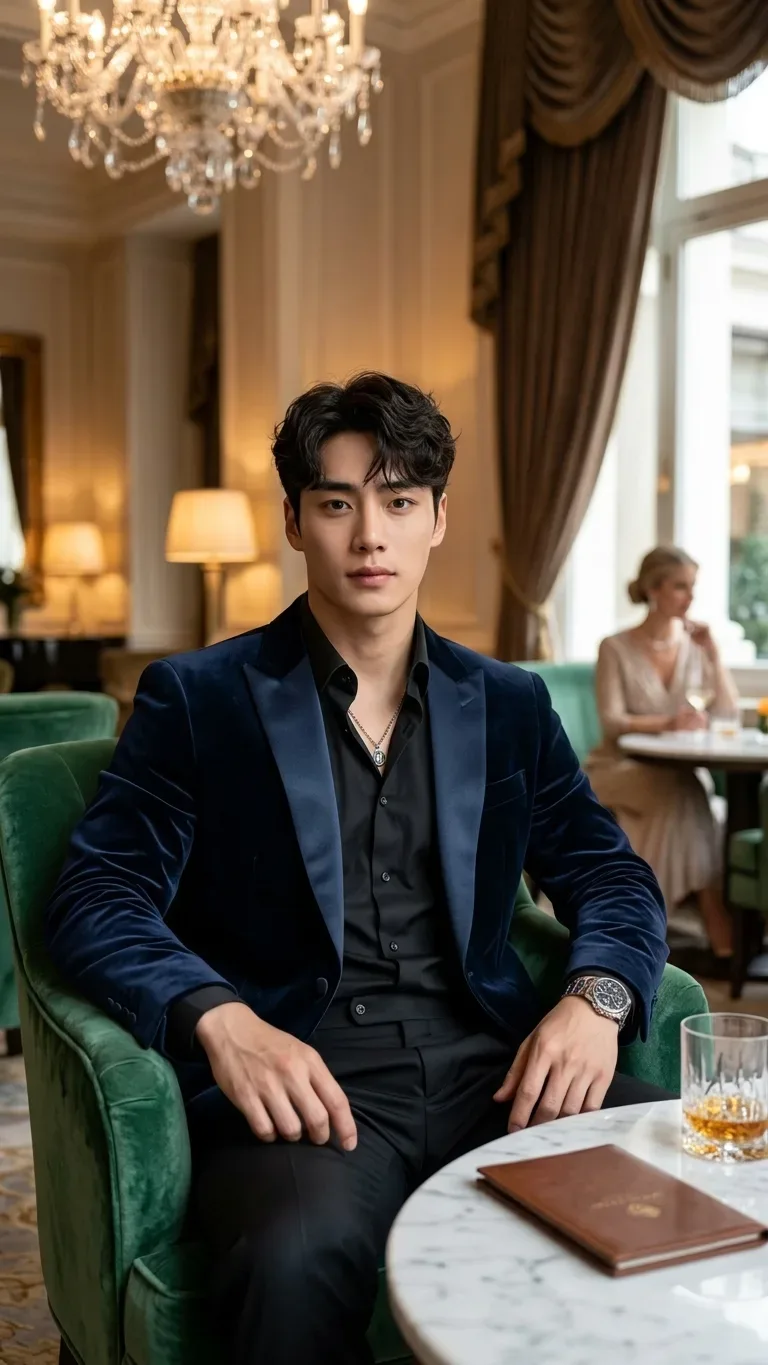 Elegant Executive Portrait In A Luxury Hotel AI Photo Prompt preview example result