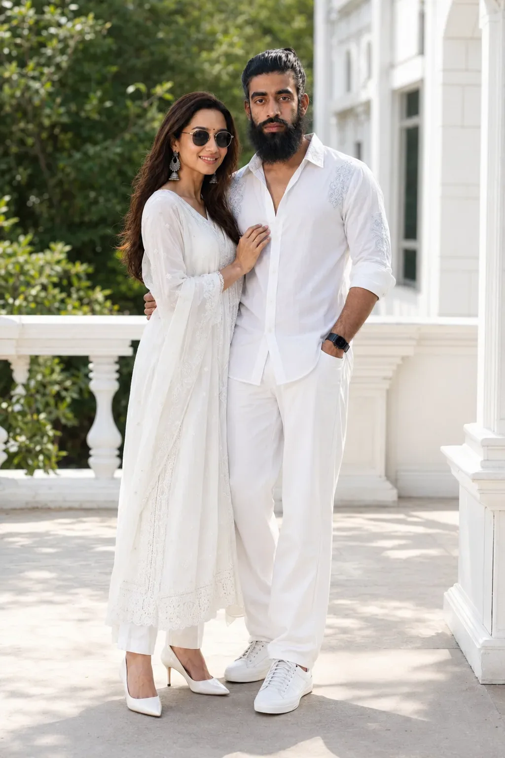 Elegant Love In White AI Photo Prompt preview example result