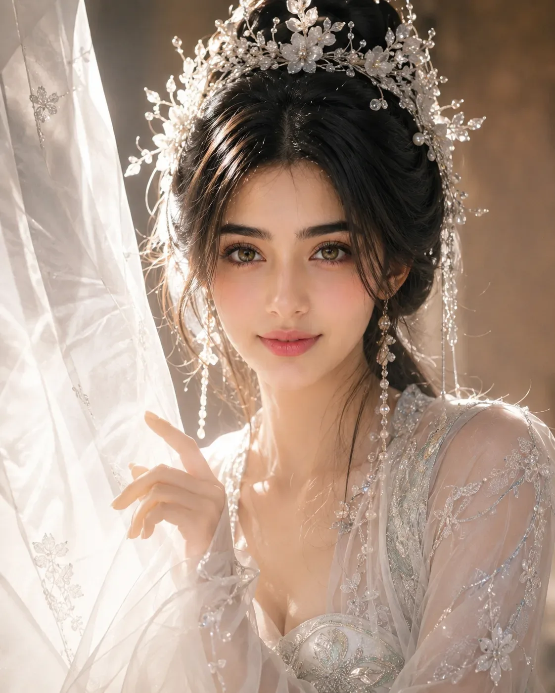 Ethereal Chinese Fairy Photorealistic Xianxia Portrait AI Photo Prompt preview example result