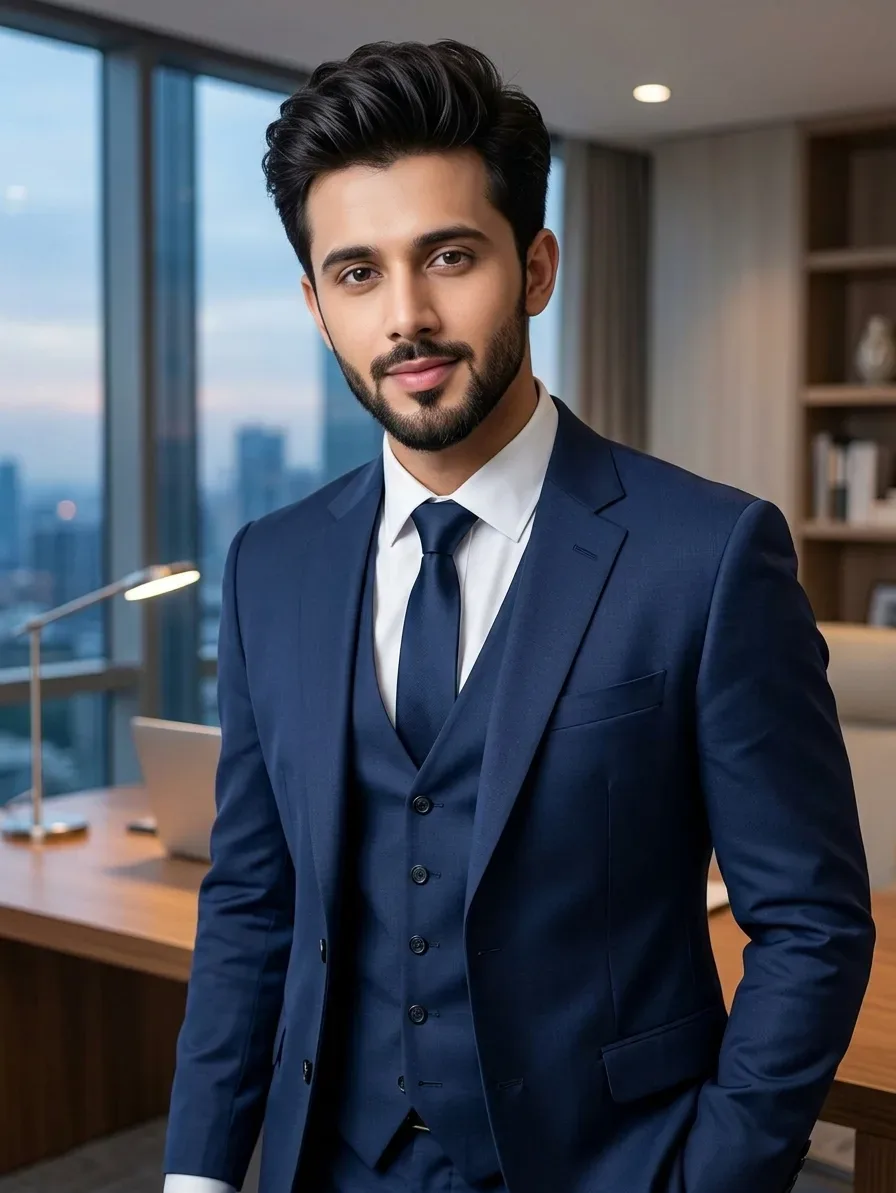 Executive Three Piece Suit Portrait AI Photo Prompt preview example result