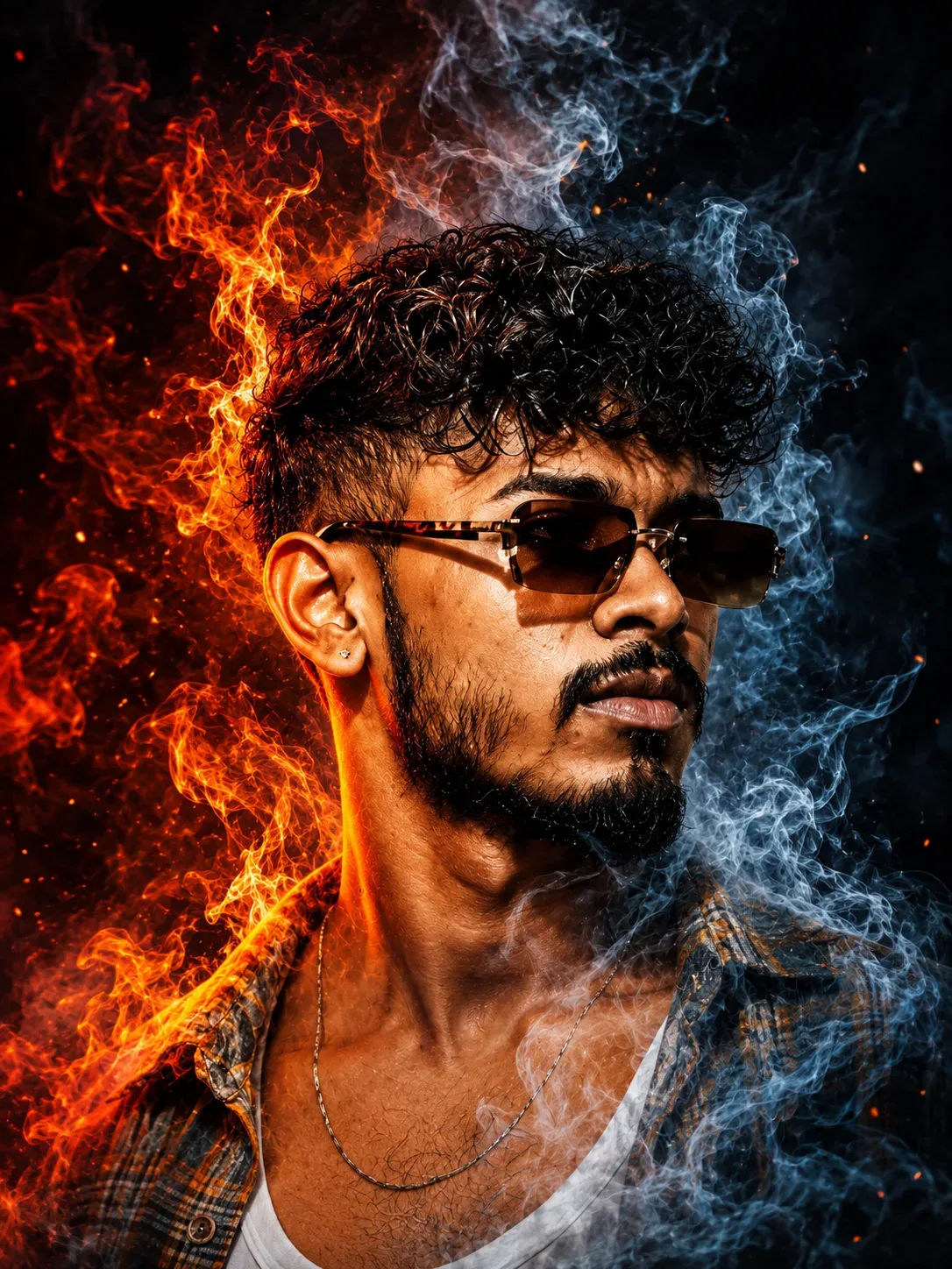 Fire & Ice AI Photo Prompt preview example result