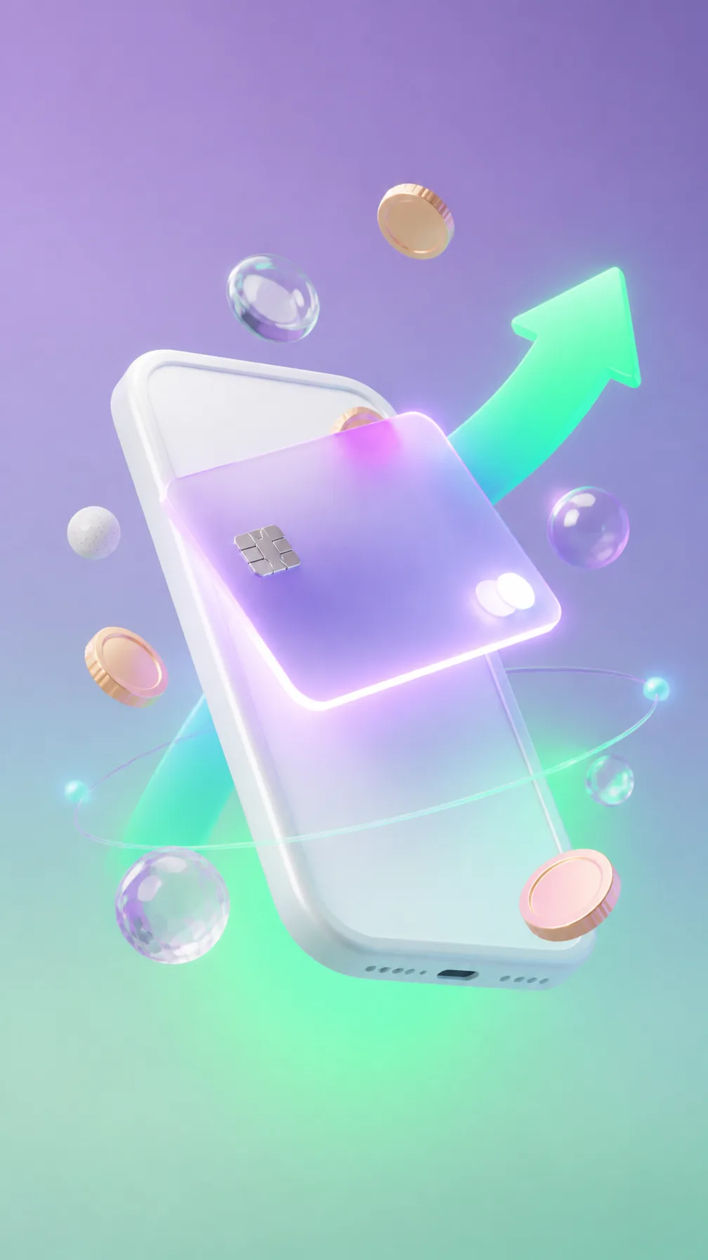 Floating 3D Digital Wallet Illustration Designed AI Photo Prompt generated preview