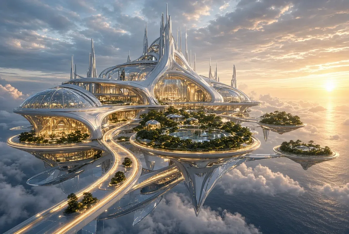 Floating Luxury Palace AI Photo Prompt preview example result
