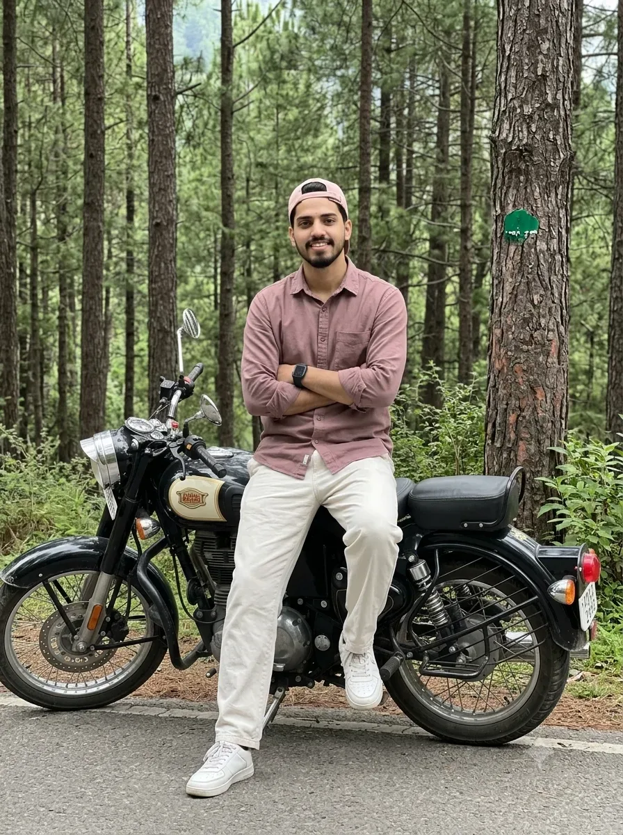 Forest Ride Portrait AI Photo Prompt preview example result