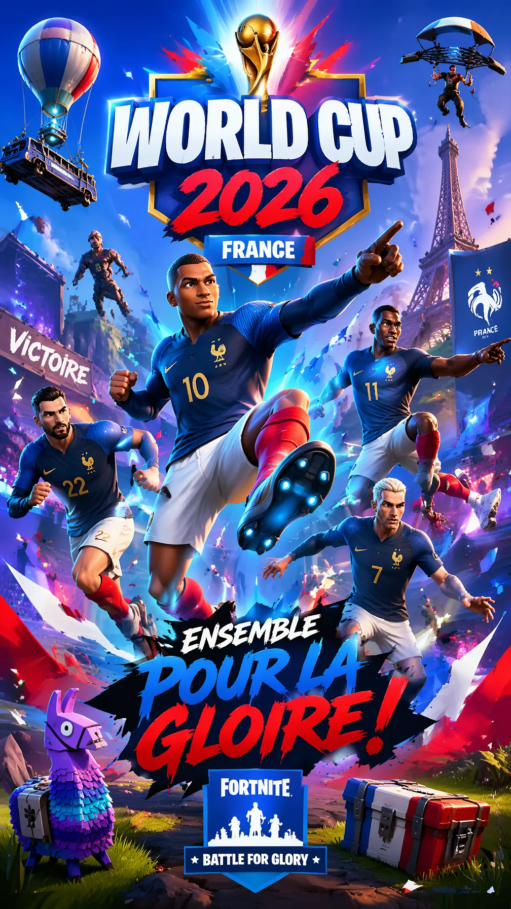 Fortnite Stylevertical 9:16 Poster Of World Cup 2026 AI Photo Prompt generated preview