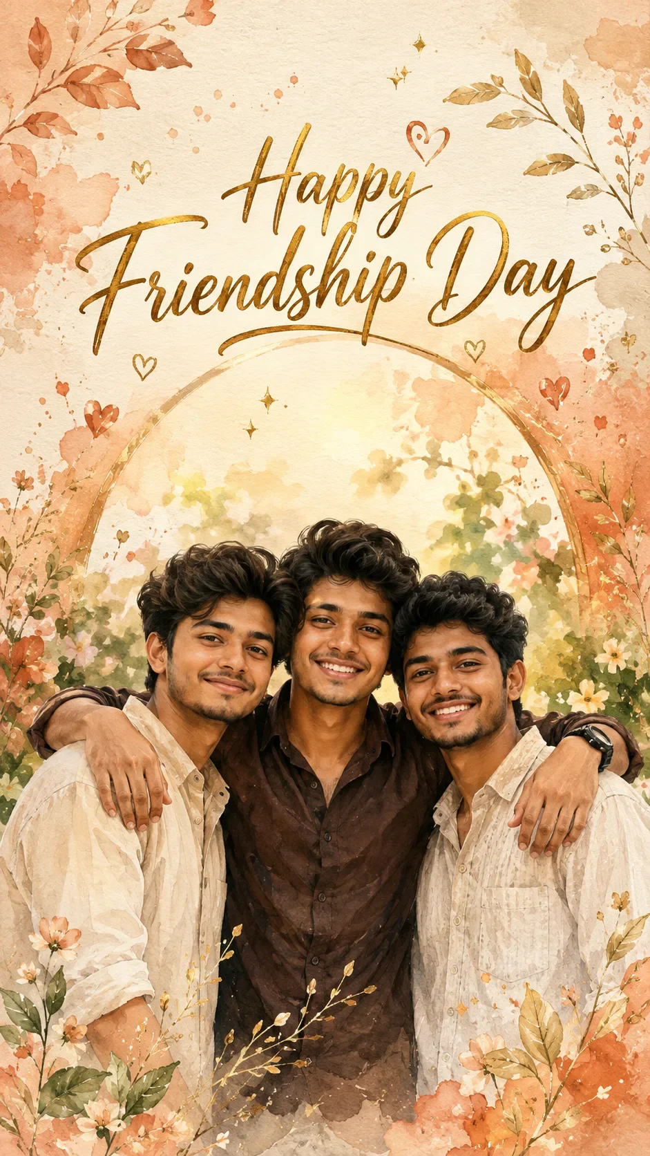 Friendship Day Cinematic Portrait AI Photo Prompt preview example result