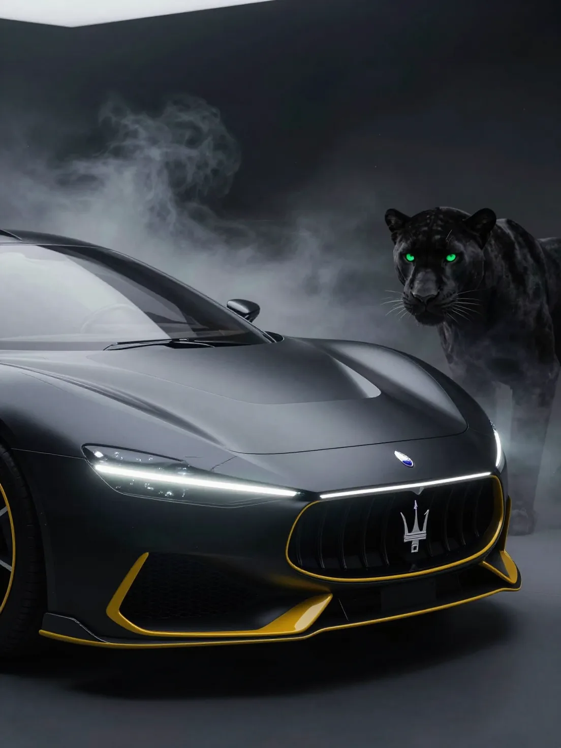 Futuristic Maserati Concept Car In Matte AI Photo Prompt generated preview