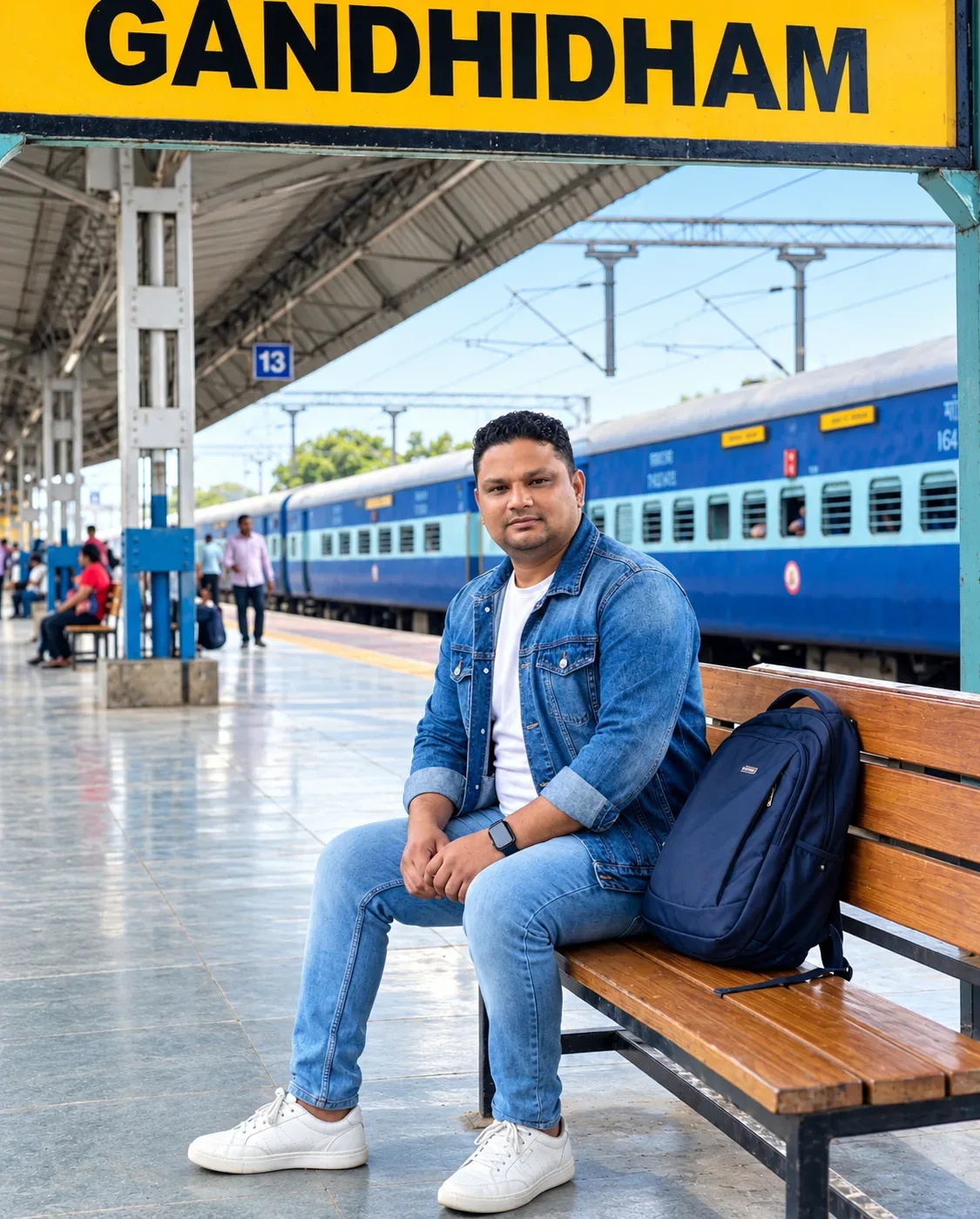 "gandhidham Railway Station Ultra HD 4K Travel Portrait AI Photo Prompt preview example result