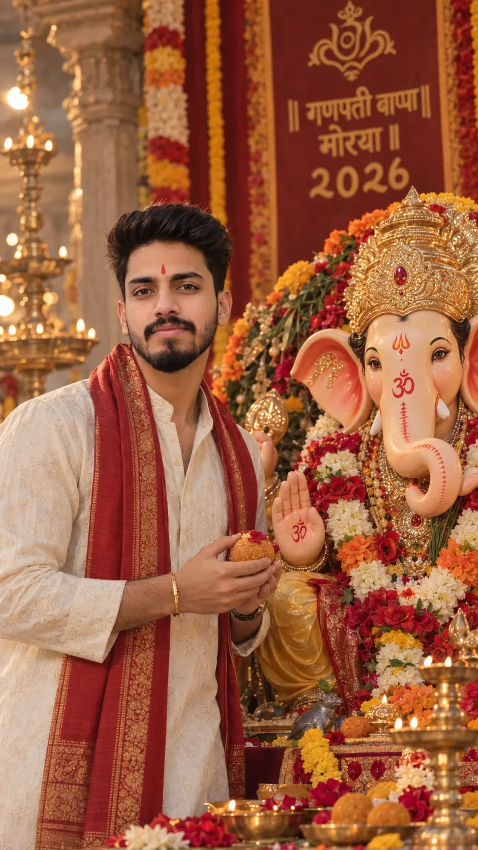 Ganesh Chaturthi Special AI Photo Prompt preview example result