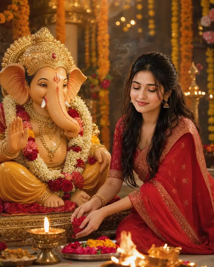 Ganesh Ji With Me AI Photo Prompt preview example result