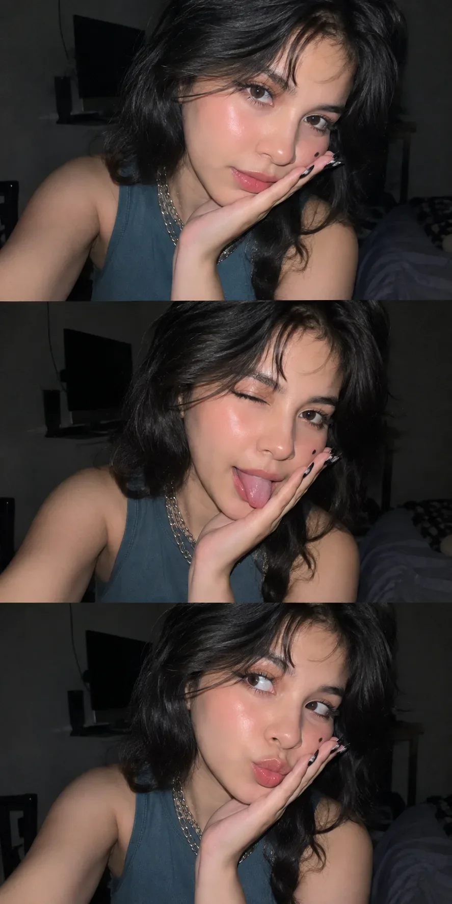 Gen Z Flash Selfie Collage Ultra-realistic Y2K Instagram & Tumblr Aesthetic AI Photo Prompt preview example result