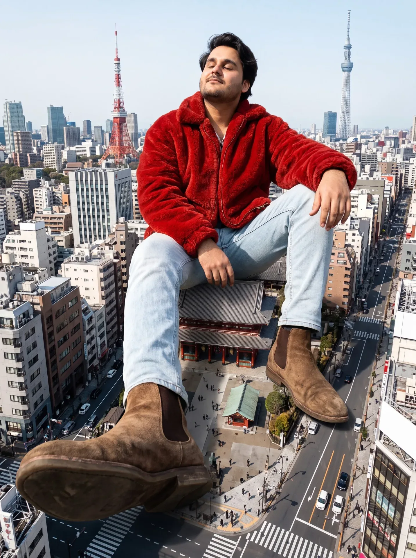 Giant-scale Fashion Photography AI Photo Prompt preview example result