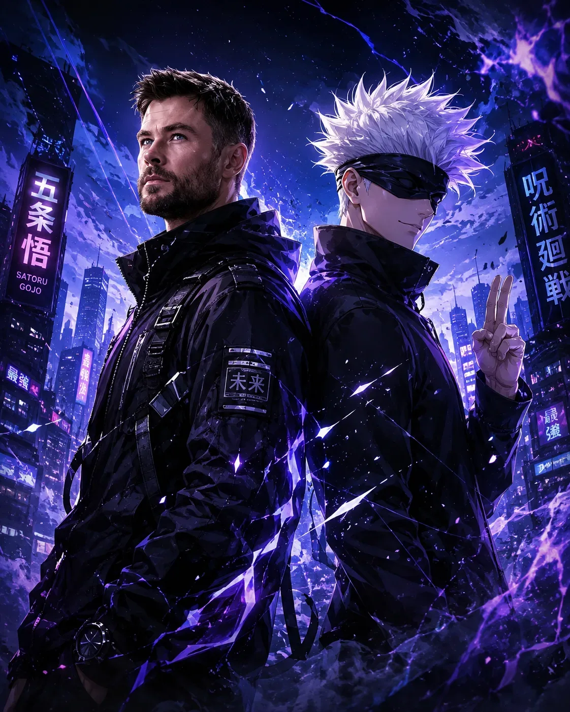 GOJO REALITY The Ultimate Anime Crossover AI Photo Prompt preview example result