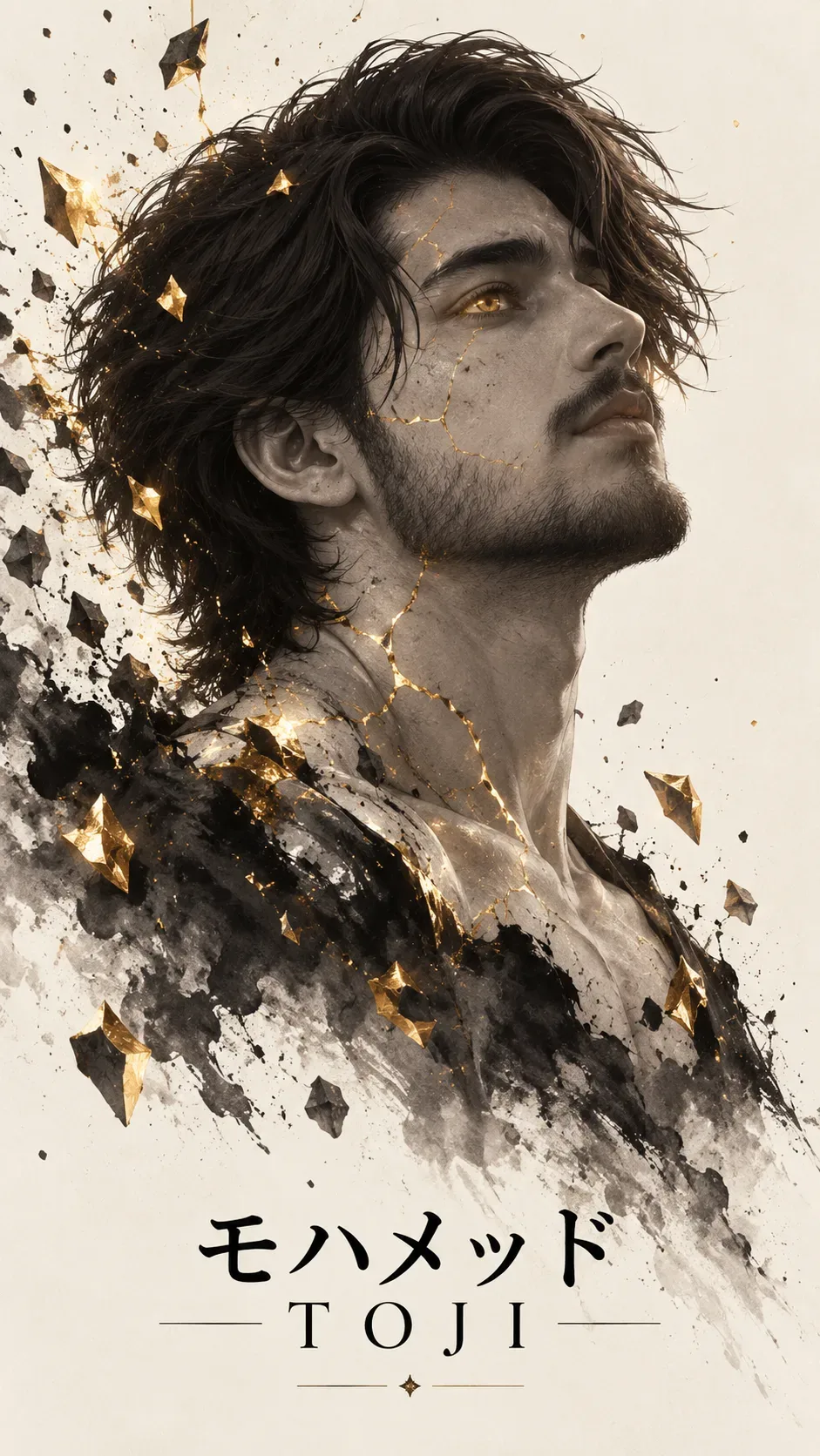 Golden Cracks: Toji Character Poster AI Photo Prompt preview example result