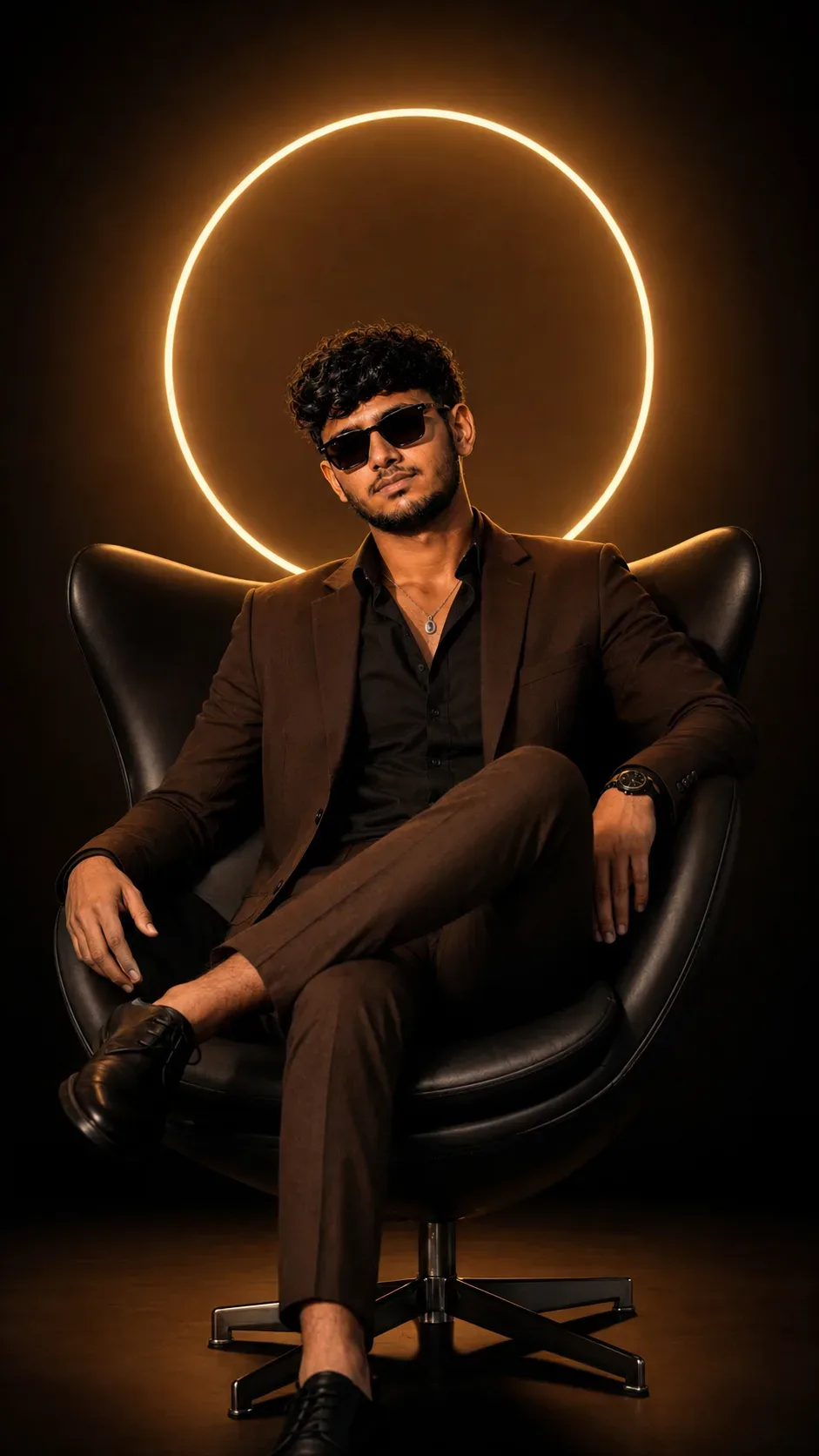 Golden Halo Luxury Portrait AI Photo Prompt preview example result