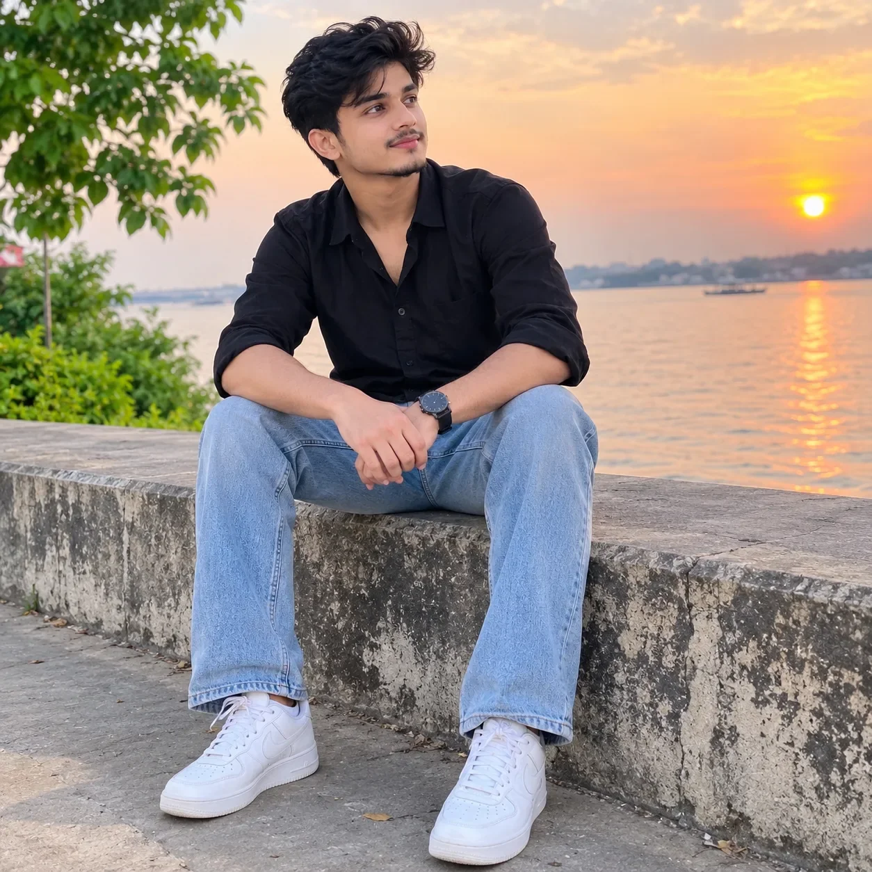 Golden Hour Boy | Cinematic Sunset Portrait preview example result