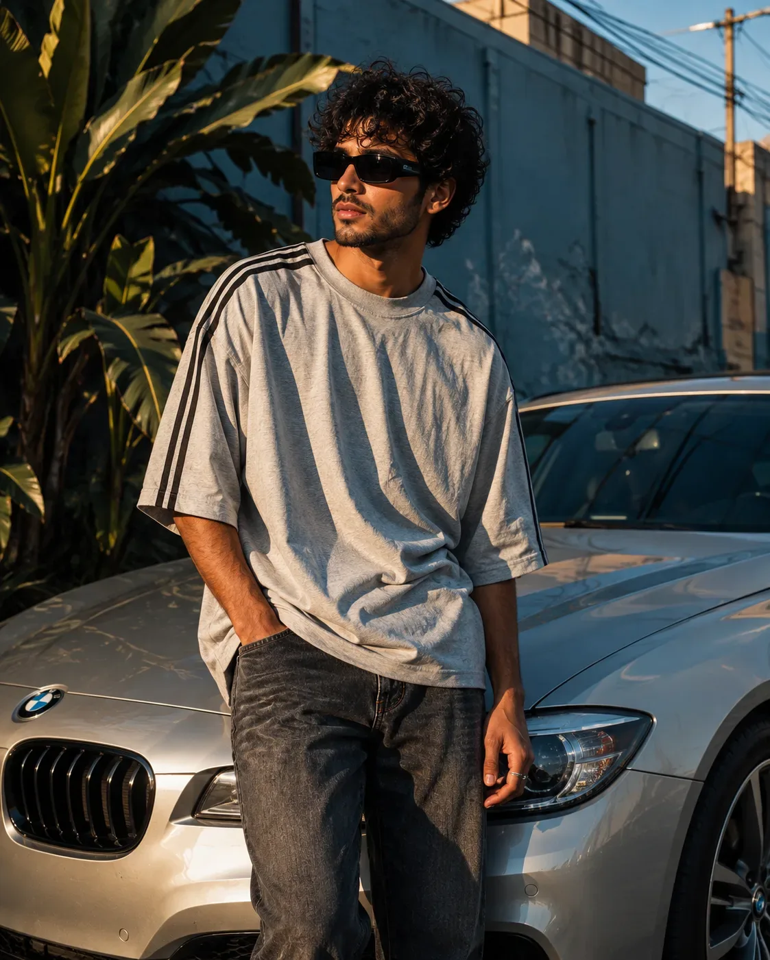 Golden Hour Drive Contemporary Streetwear Editorial AI Photo Prompt preview example result