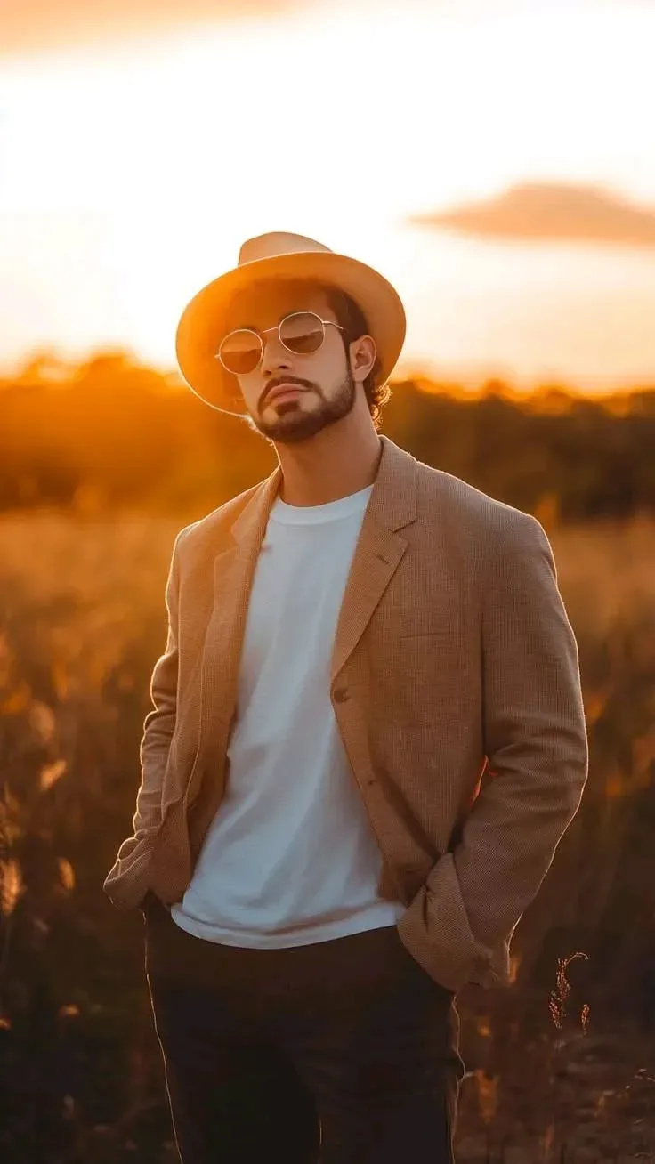 Golden Hour Editorial Fashion Photography AI Photo Prompt preview example result
