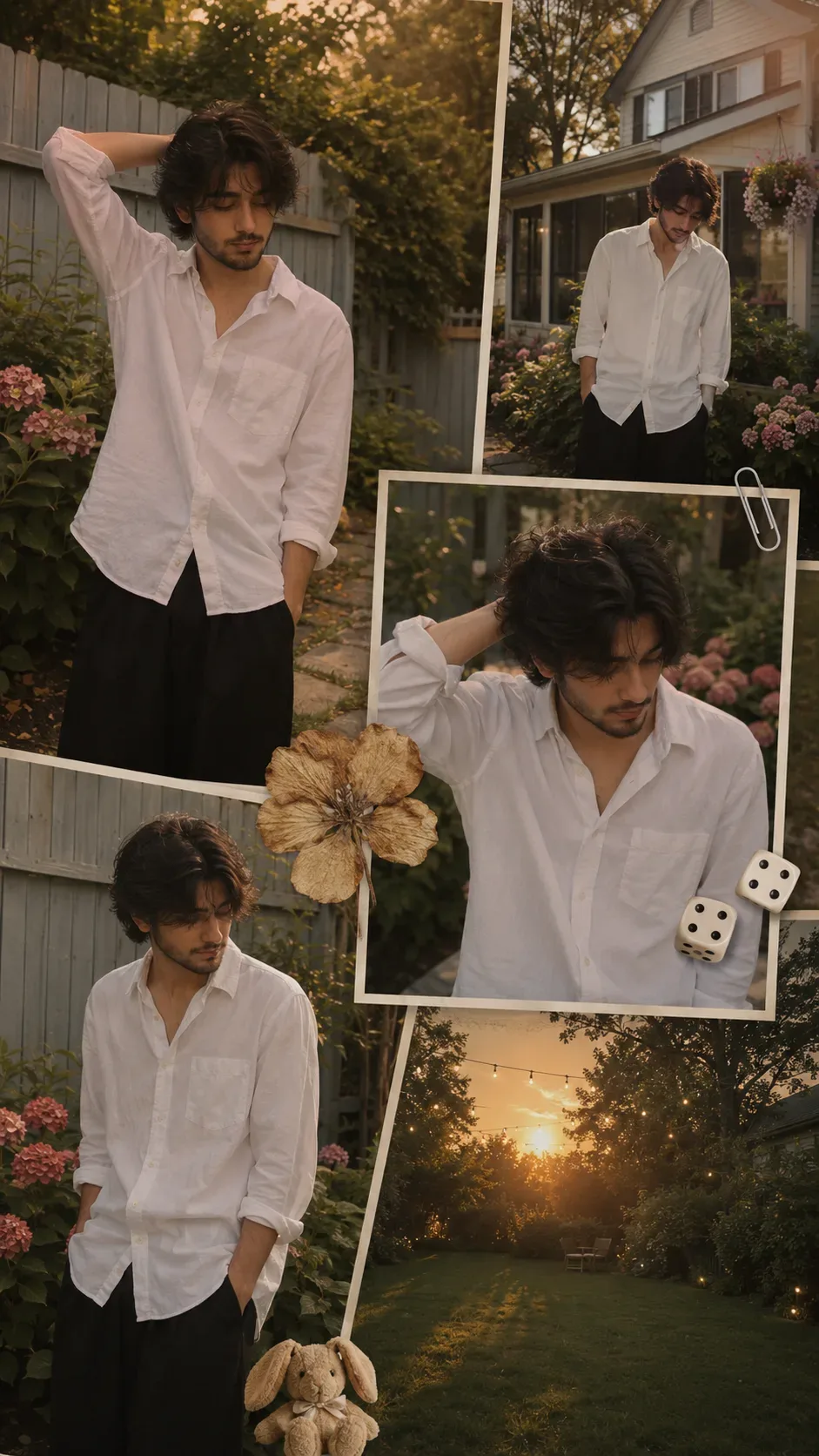 Golden Hour Garden Scrapbook AI Photo Prompt preview example result
