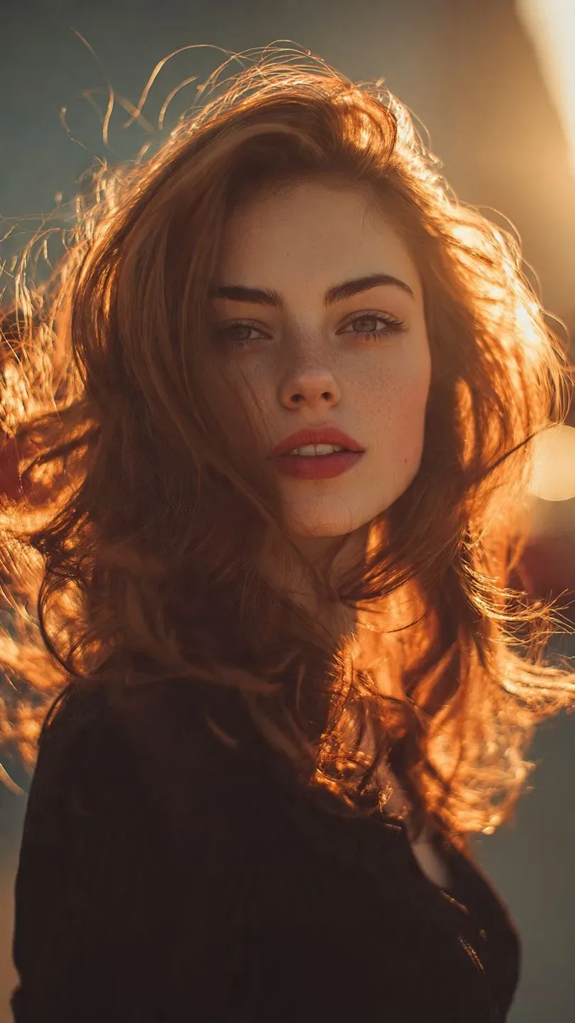 Golden Hour Messy Volume AI Photo Prompt preview example result