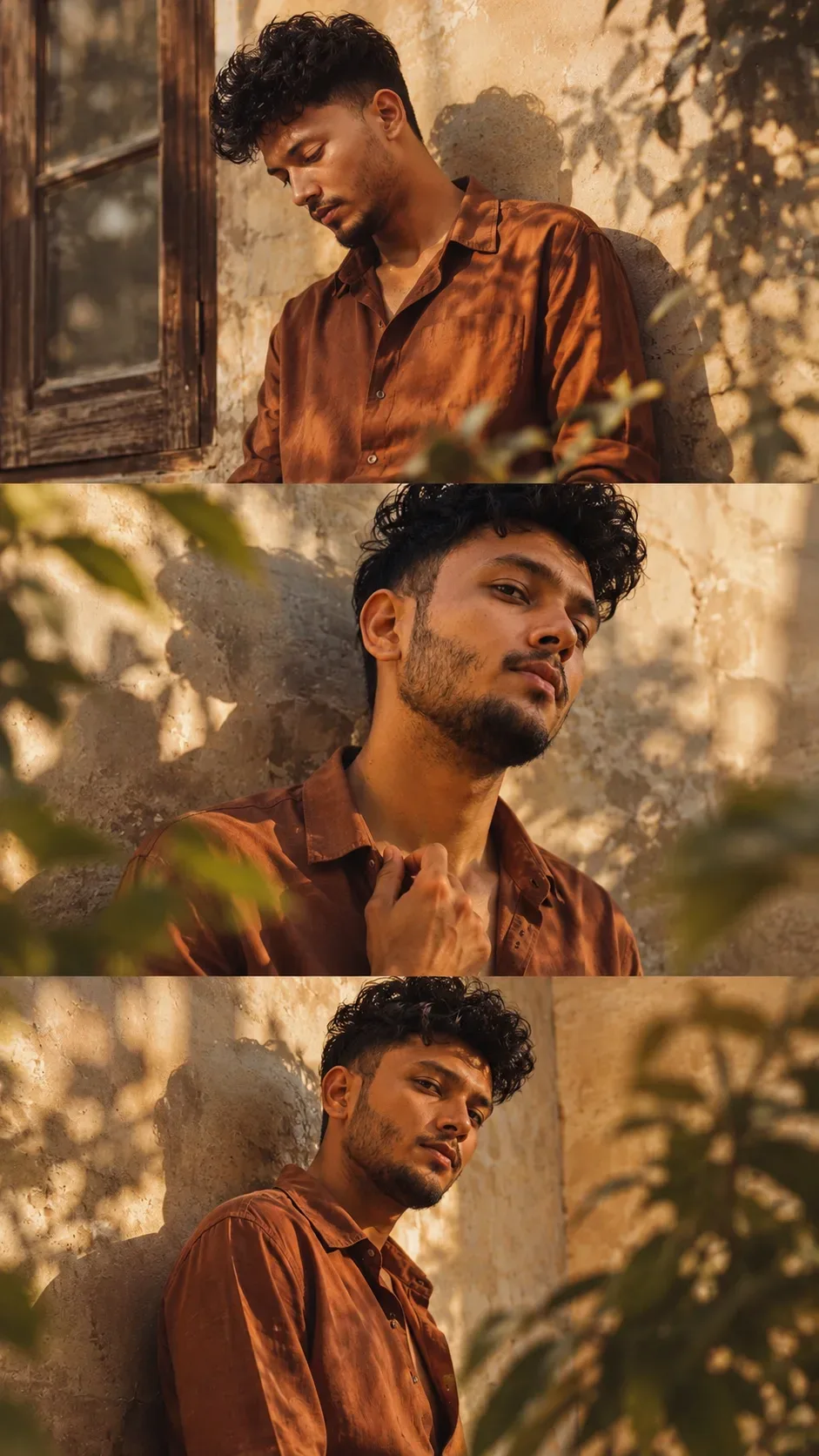 Golden Hour Rustic Portrait Collage AI Photo Prompt preview example result