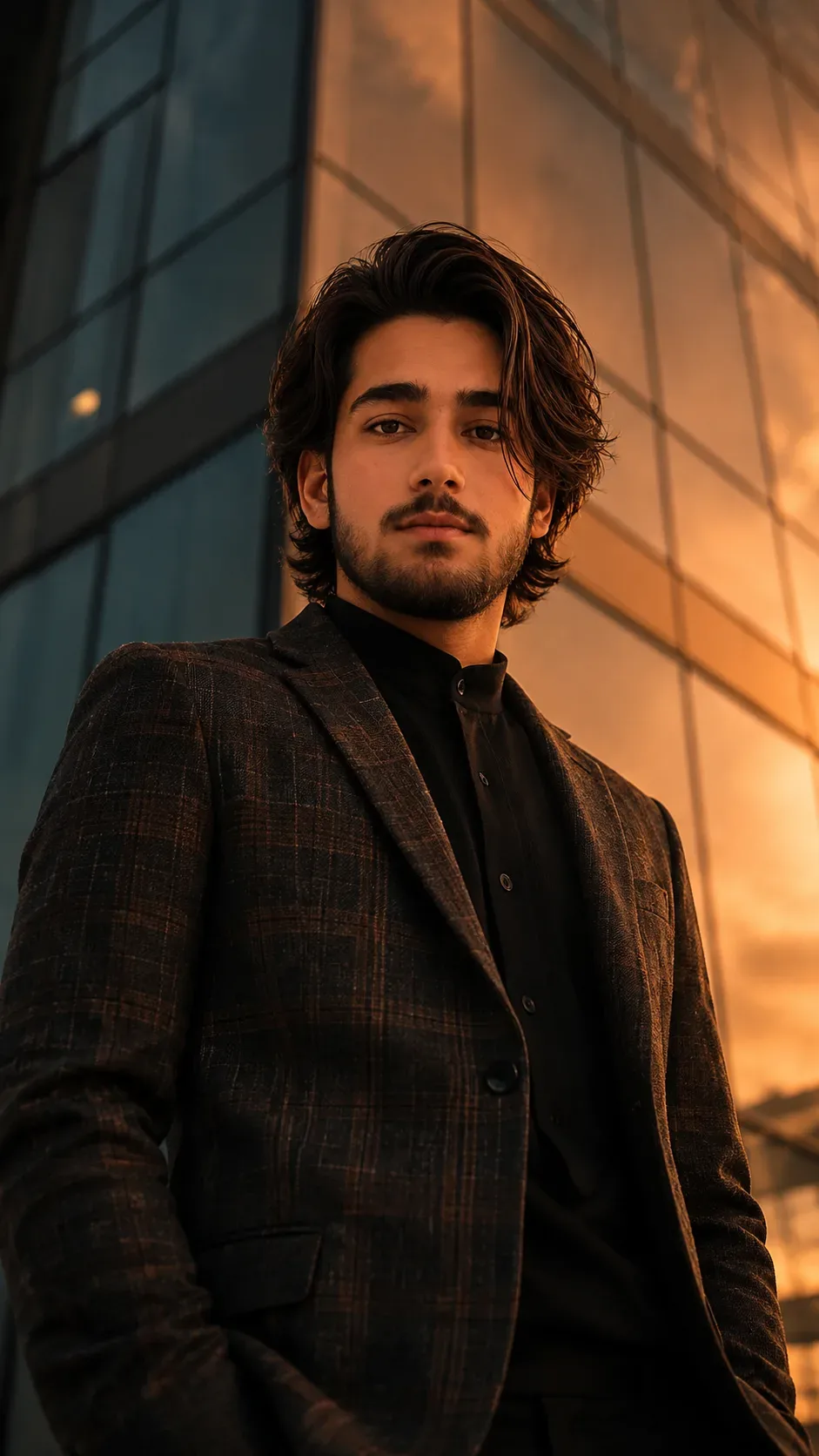 Golden Hour Urban Portrait AI Photo Prompt preview example result